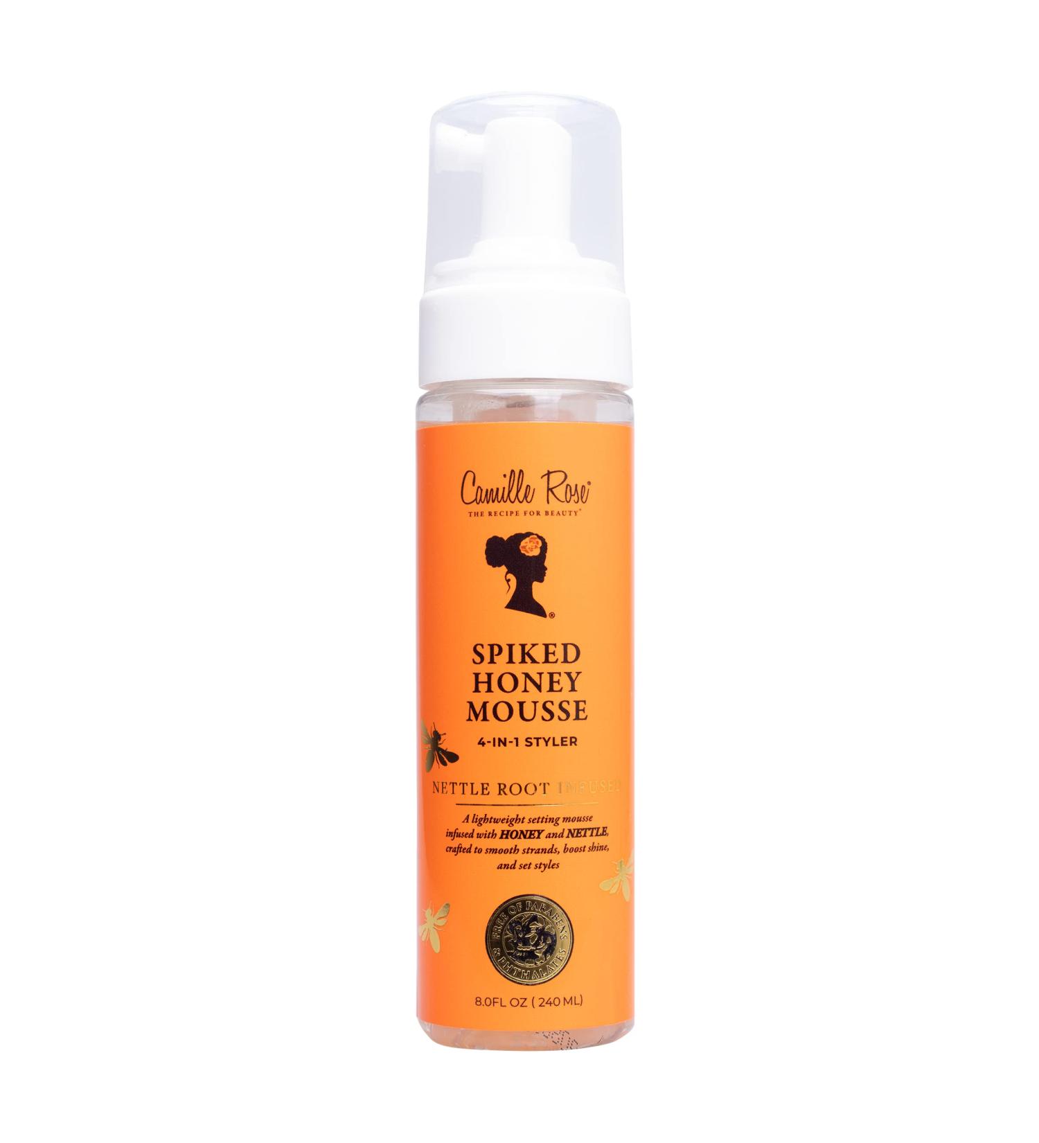 Camille Rose Spiked Honey Mousse 4-in-1 Hair Styler for Defined Curls, Style Hold, Nourishment, and Shine with Honey and Nettle Root - Buy Online on SooperMarket.com