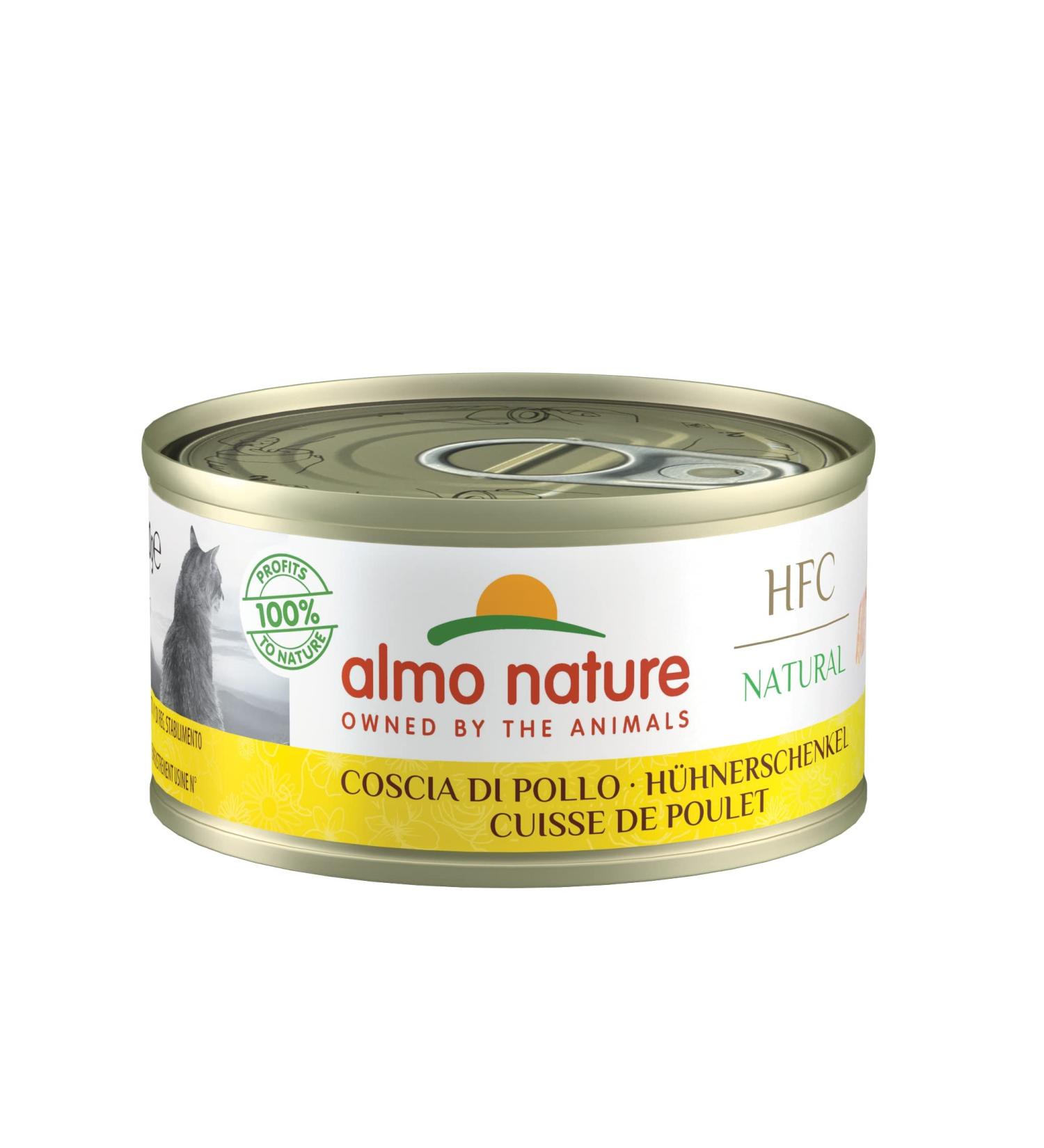 Almo Nature HFC Natural Wet Cat Food - 24-Pack Chicken Thighs (70g x 24) - Premium Quality & International Shipping - Buy Online on SooperMarket.com