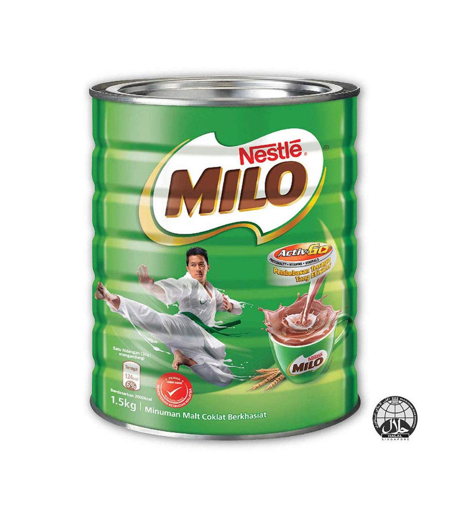 Nestle Milo Malaysia 1.5kg Tin Can - Halal Chocolate Malt Powder Energy Drink - Buy Online on SooperMarket.com