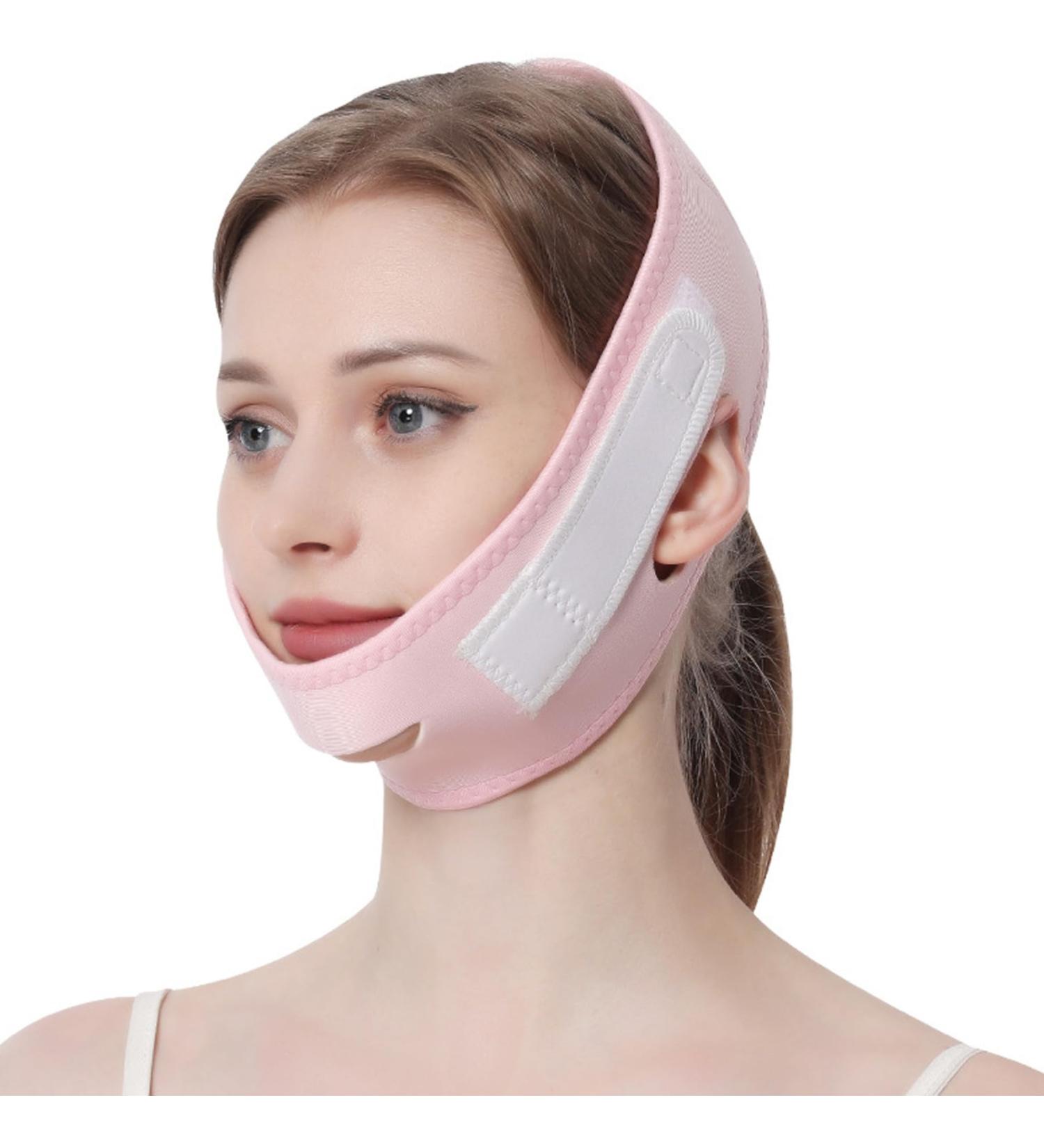 Double Chin Reducer V Line Face Lifting Strap - Adjustable 24-inch Chin Strap for Men & Women | Breathable & Comfortable - Buy Online on SooperMarket.com