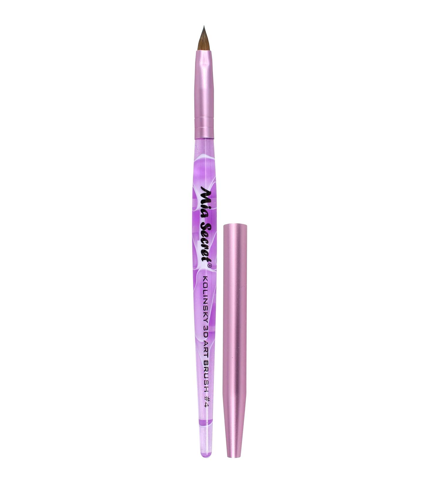 Mia Secret Kolinsky 3D Art Brush 4 (Purple) - Professional Nail Art Brush - Buy Online on SooperMarket.com