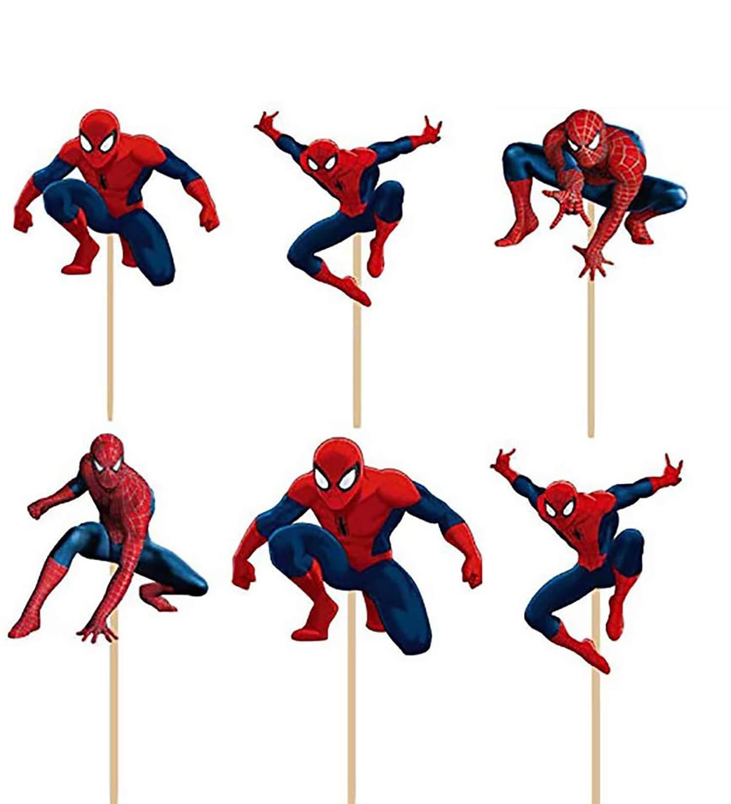 Ziyziiy 24PCS Spiderman Cupcake Toppers Spiderman Cake Toppers Spiderman. Happy Birthday Party Supplies Pet Cake Decorations for Spiderman Fans Kids Birthday Party - Buy Online on SooperMarket.com