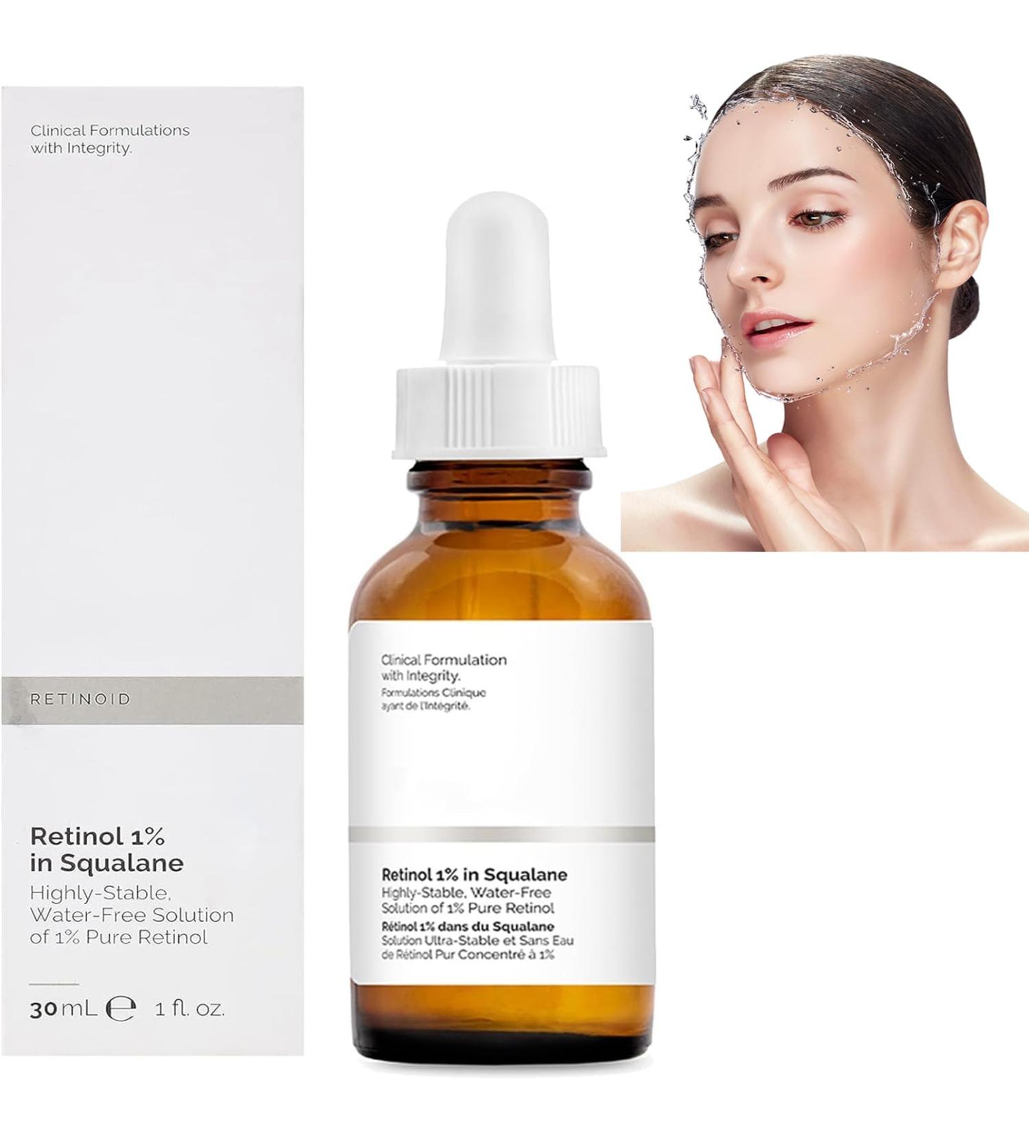 Retinol Serum For Face/Neck/Eyes - Retinol 1% in Squalane 30ml - High-Strength Face Serum for Activate Skin- Anti Aging Facial Serum for Moisturizing Fine Line Skin Repair - Buy Online on SooperMarket.com