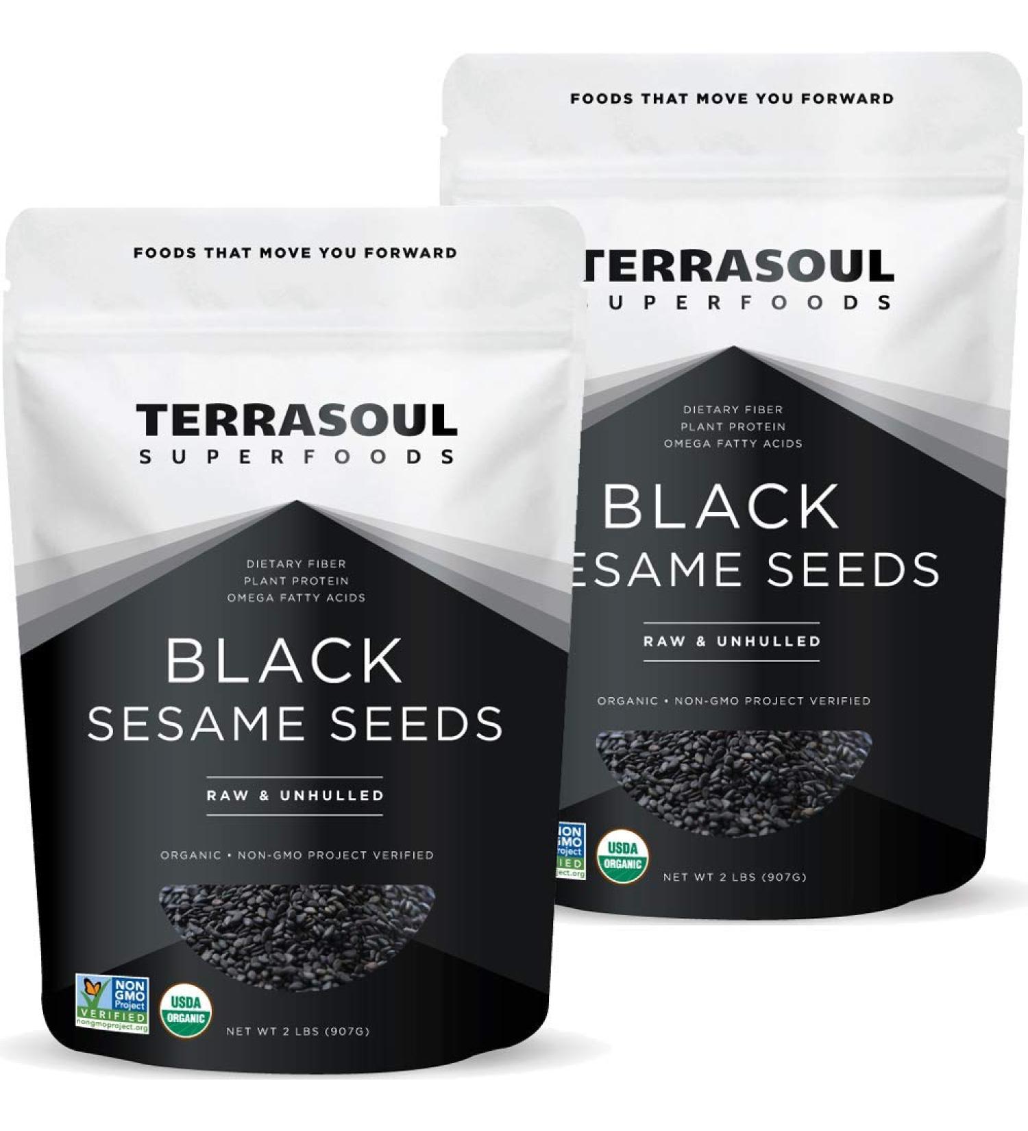 Terrasoul Superfoods Organic Black Sesame Seeds 4 Lbs (2 Pack) - Raw  Unhulled  Lab-Tested sesame 2 Pound (Pack of 2) - Buy Online on SooperMarket.com