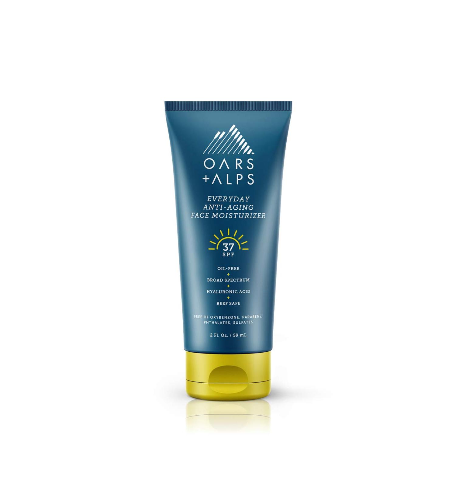 Oars + Alps Anti Aging Face Moisturizer SPF 37 | Hyaluronic Acid, Vitamin E & B5 | TSA-Friendly - 2 Oz - Buy Online on SooperMarket.com