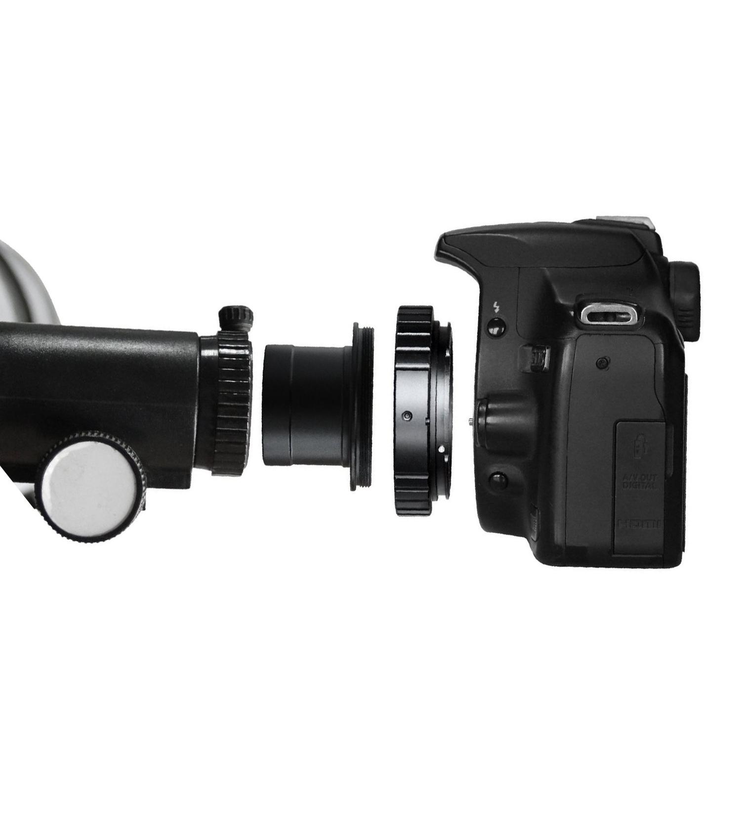 Gosky Metal 1.25'' Telescope Camera T-Adapter and Nikon T2 T-Ring Adapter for DSLR - Compatible with Nikon D90, D80, D70, D60, D50, D40x, D40, D800, D700 and More Nikon SLR Cameras - Buy Online on SooperMarket.com