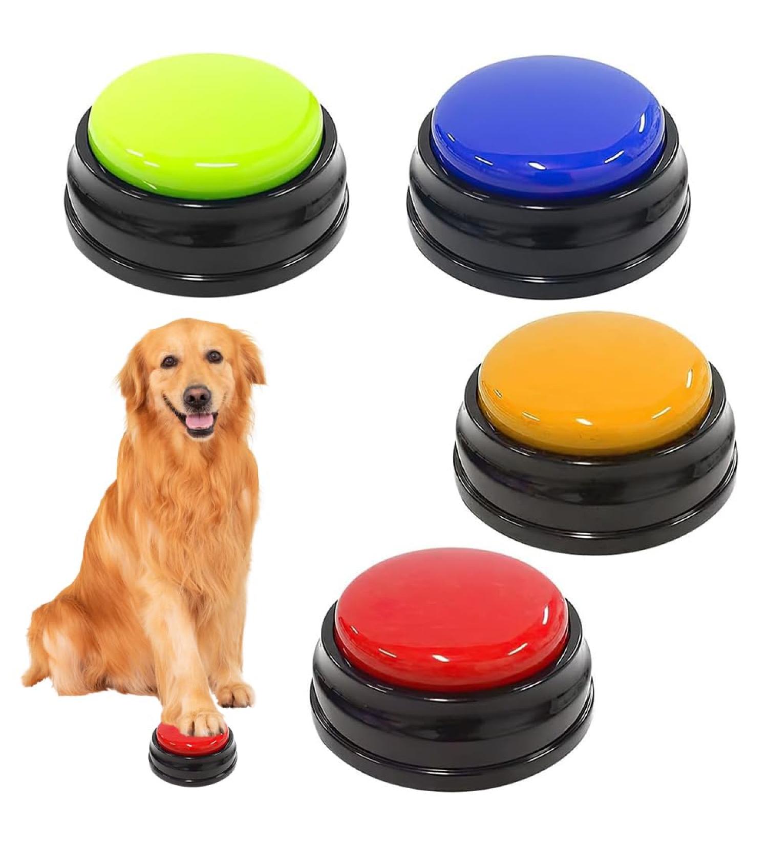 Lufeis Dog Training Bells - 4 Pack Recording Buzzers for Potty Communication & Cleanliness Training - Interactive Pet Doorbell Buttons - Buy Online on SooperMarket.com