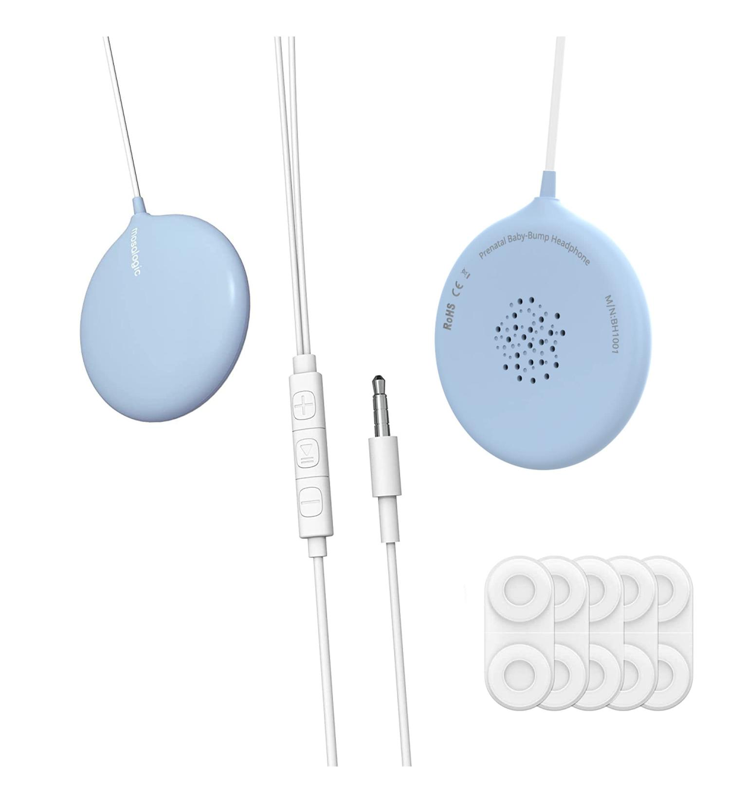 Baby Bump Headphone Pregnancy Belly Speaker - Blue | Mosalogic Pregnancy Gift for Mom to Be - Buy Online on SooperMarket.com