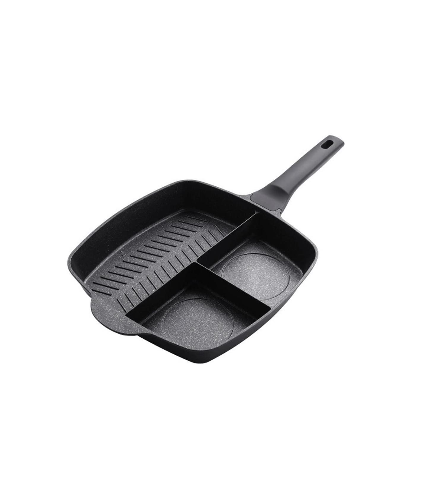 DELURA Saucepan 3-in-1 Frying Pan Cooking Wok Pot Cookware Breakfast Egg Pan Skillet Kitchen Utensils Wok - Buy Online on SooperMarket.com