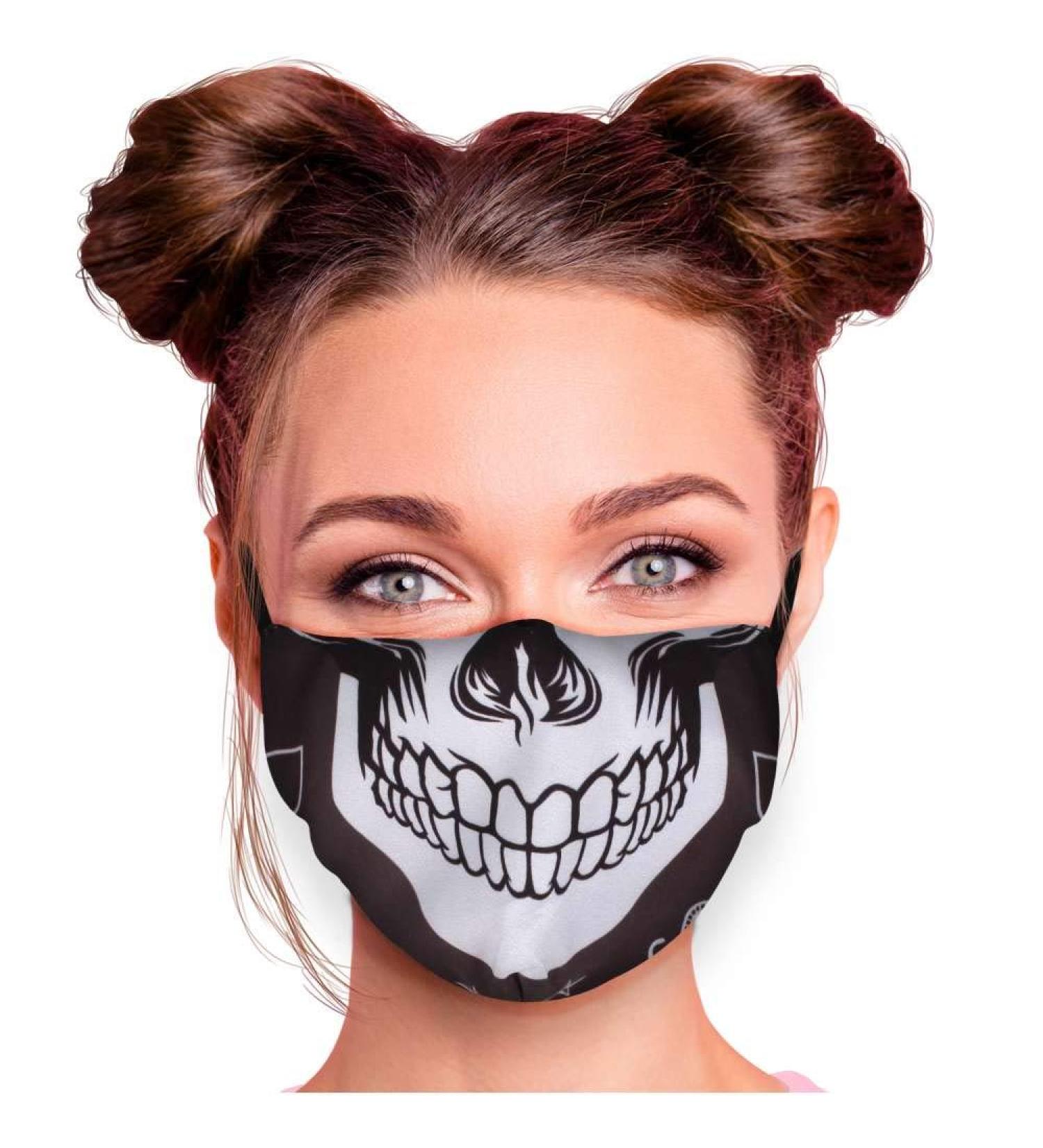 Alsino mouth protection mask in different colors fabric mask with motif oral nose protection with interchangeable filter adjustable ear bracket dead head dentition