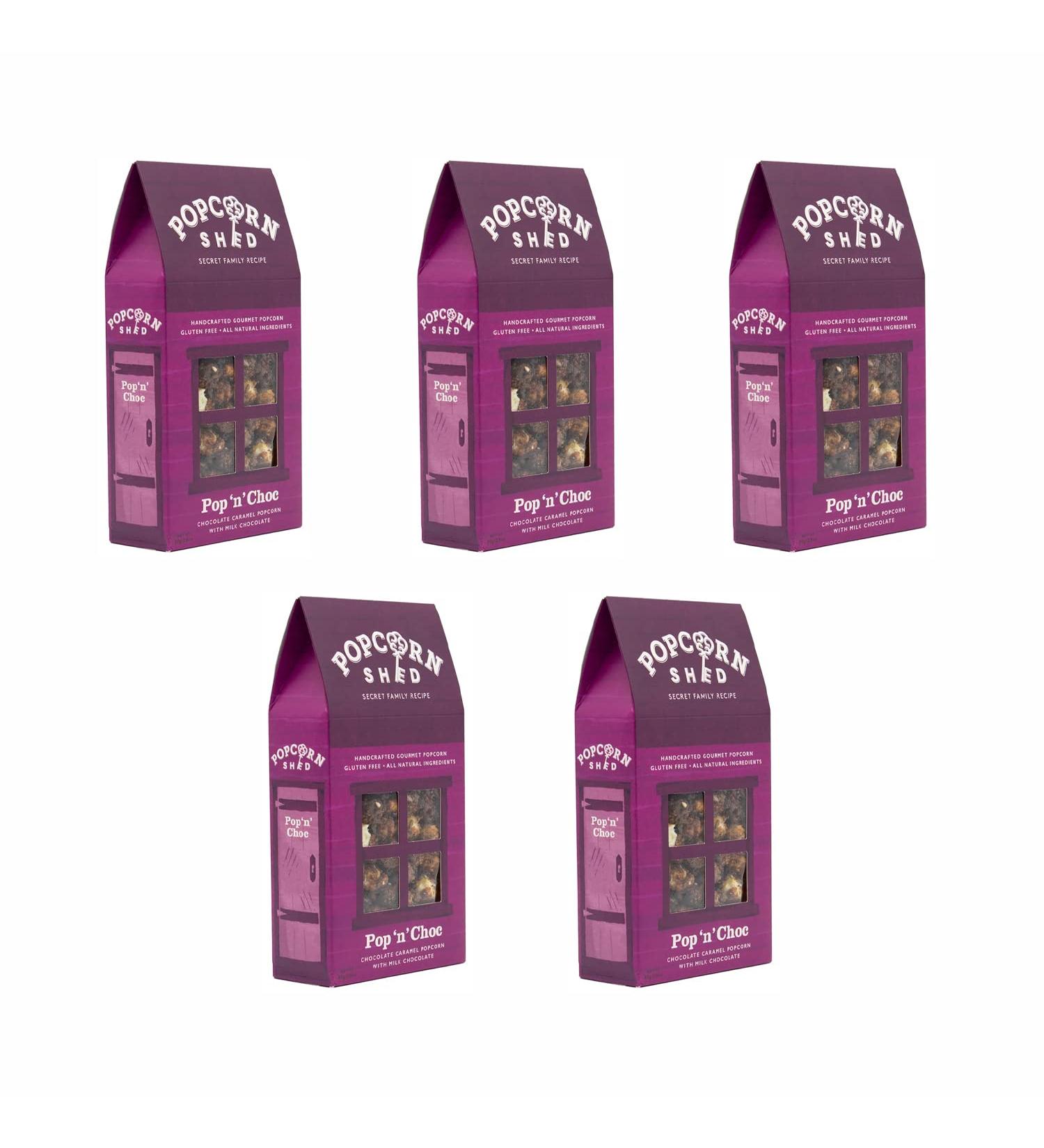 Popcorn Shed Pop N Choc Shed 80g - Pack of 5