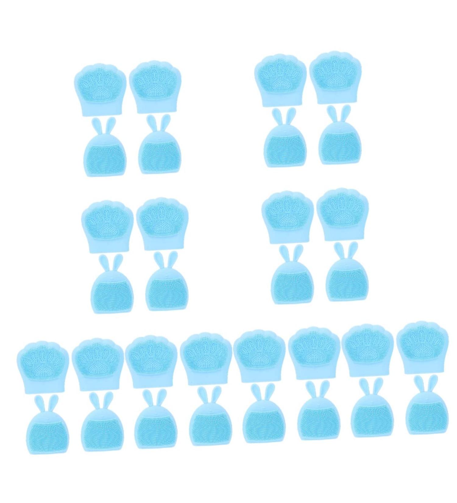 minkissy 32 Pcs Rabbit Ears Facial Brush Lady Facial Brush Skin Care Brush Facial Cleansing Tool Portable Massager Beauty Care Brush Silicone Brush Silica Gel Handheld Miss Light Bluex8pcs 7.5x7.5cmx8pcs - Buy Online on SooperMarket.com