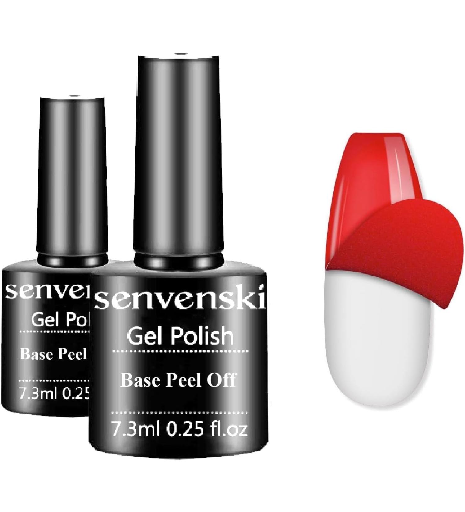 Senvenski Peel Off Gel Base Coat for Gel Nail Polish Peelable Removal Peely Clear Foundation for Use with UV LED Nail Lamp (TB004) - Buy Online on SooperMarket.com