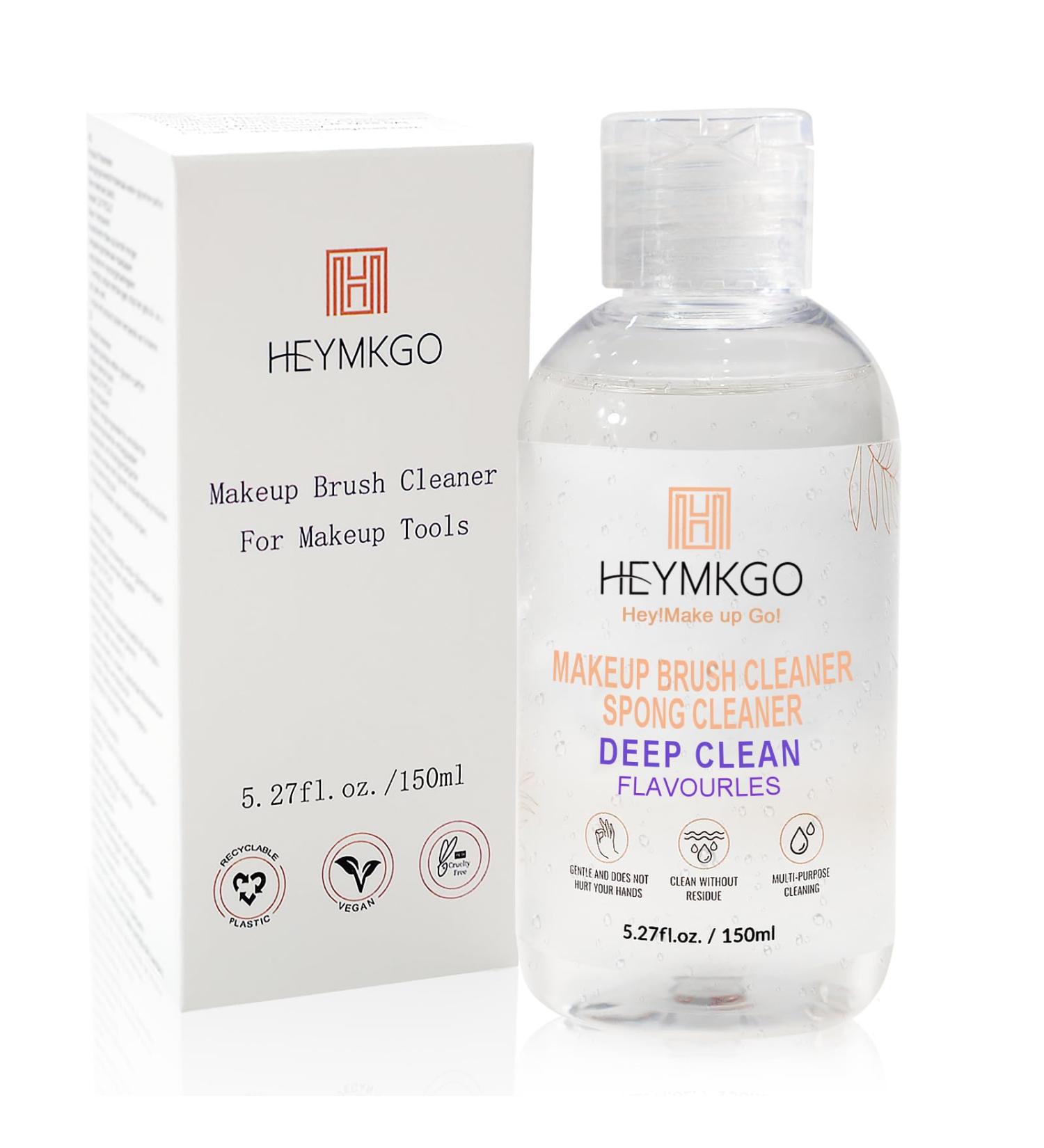 HEYMKGO Makeup Brushes Cleaner for Deep Cleaning All Types of Brushes Sponge and Puff Fragrance-Free No Harsh Chemicals & Cruelty-Free for Makeup Lovers & Professionals 5.27fl.oz./150ml - Buy Online on SooperMarket.com
