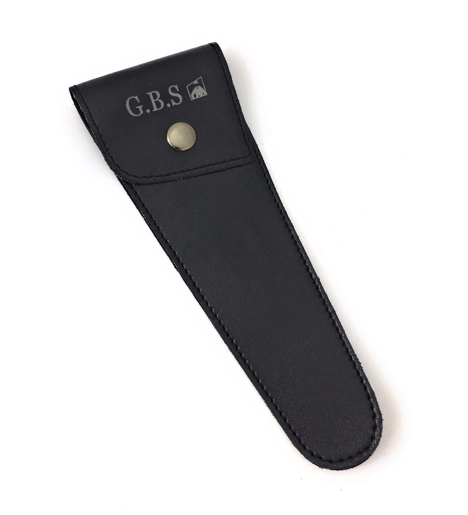 G.B.S Genuine Black Leather Razor & Scissors Protective Case - Travel-Friendly, Secure Snap Lock Design - Buy Online on SooperMarket.com