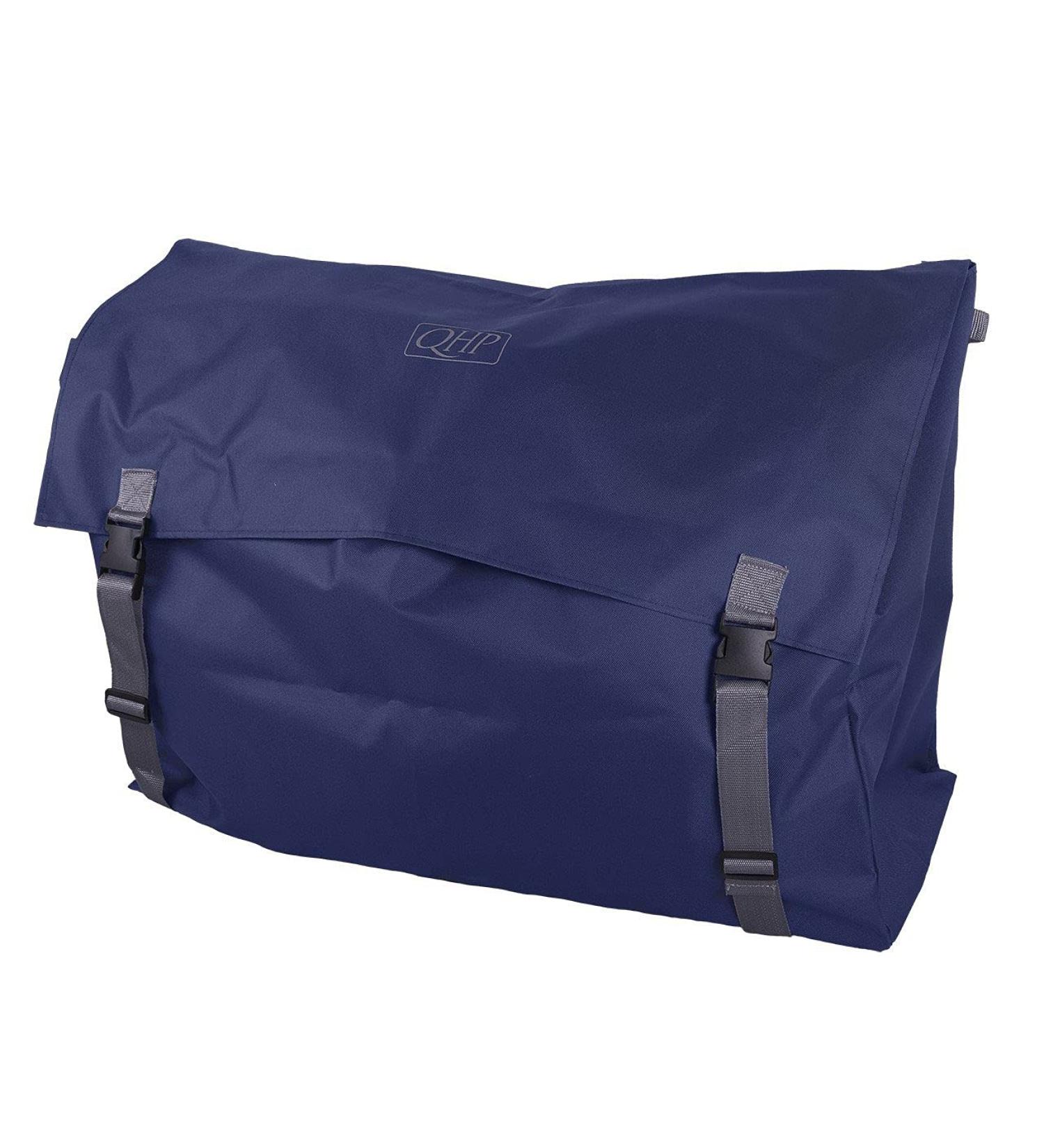 QHP Stable Packsack Utensil Container for Blankets and Care Items (Navy/Grey)