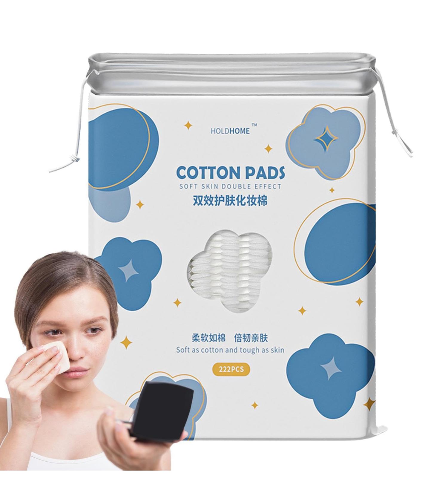 Cotton Pads For Makeup Removal - Skin-friendly Cotton Cosmetic Wipes Makeup Remover For Foundation Blush Concealer Lipsticks And Nail Polish Riastvy - Buy Online on SooperMarket.com