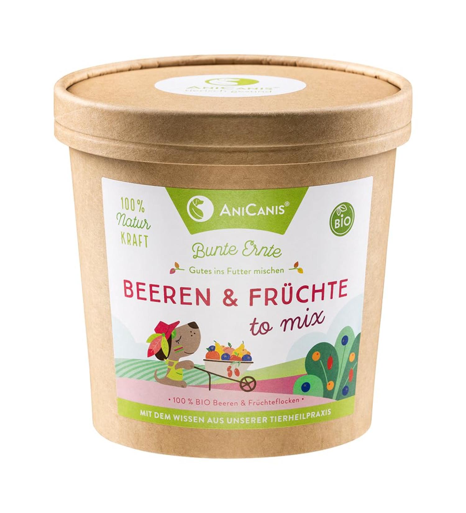 AniCanis Organic Berries & Fruit Mix for Dogs - Natural BARF Food Supplement 175g - Dried & Soft Fruits for Healthy Pets - Buy Online on SooperMarket.com