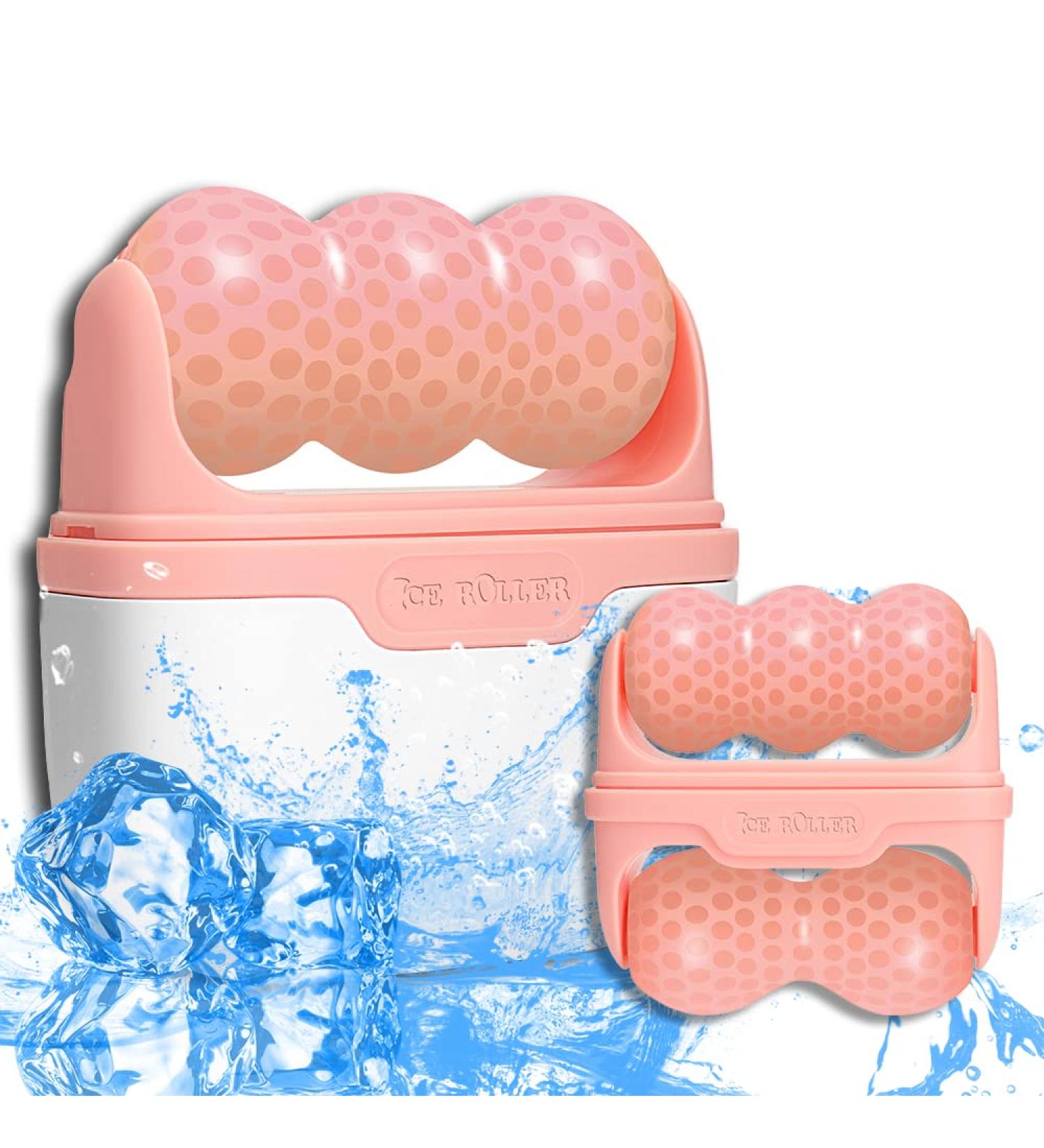 PrettyCare Pink Ice Roller for Face and Eye - Relief from Puffiness, Migraine, Pain & Minor Injuries - Summer Cooling Skin Care Product - Buy Online on SooperMarket.com
