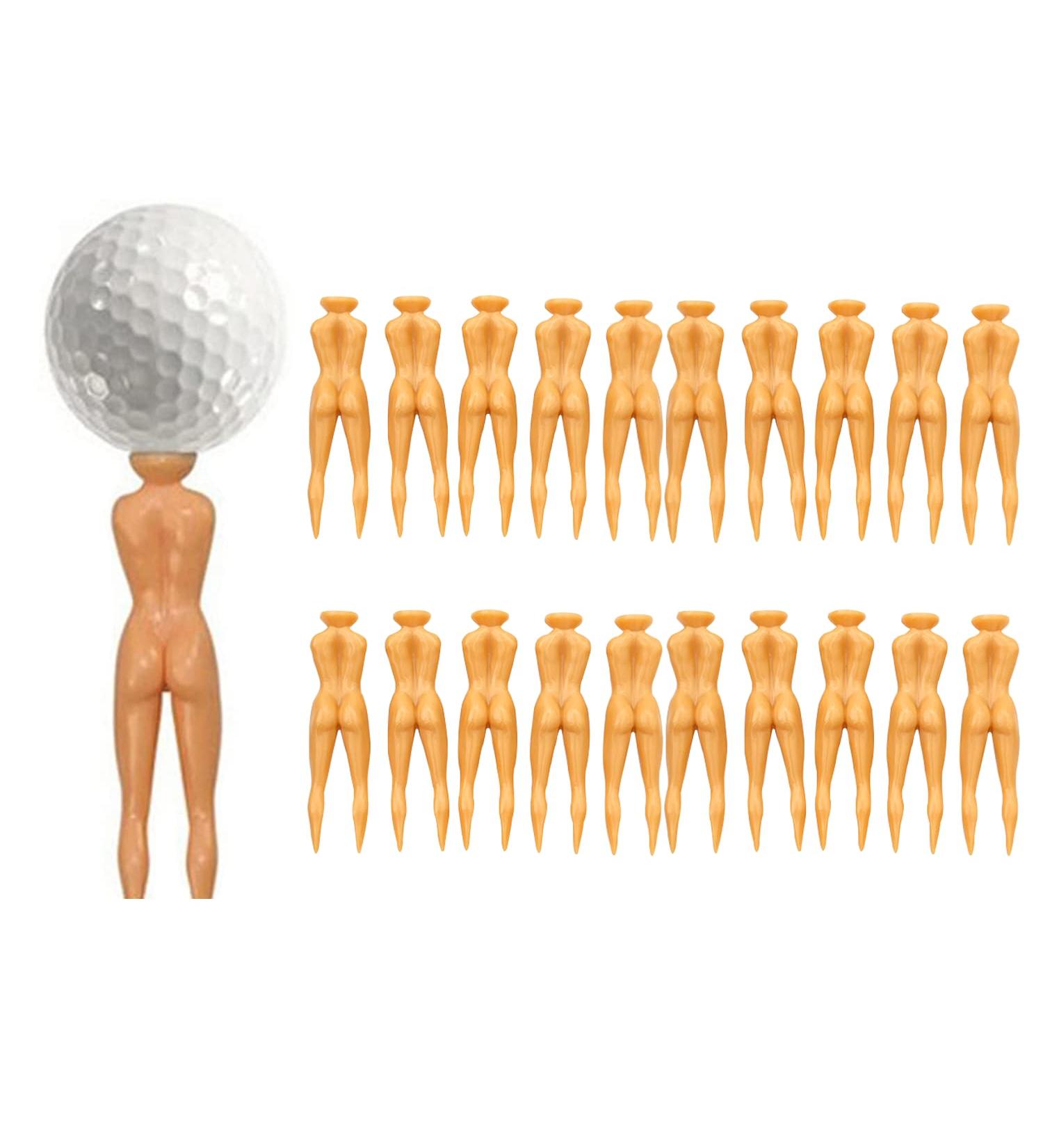 Nude Woman Plastic Golf Tees (Pack of 20) - Sexy Lady Tees for Fun Golf Training - Buy Online on SooperMarket.com