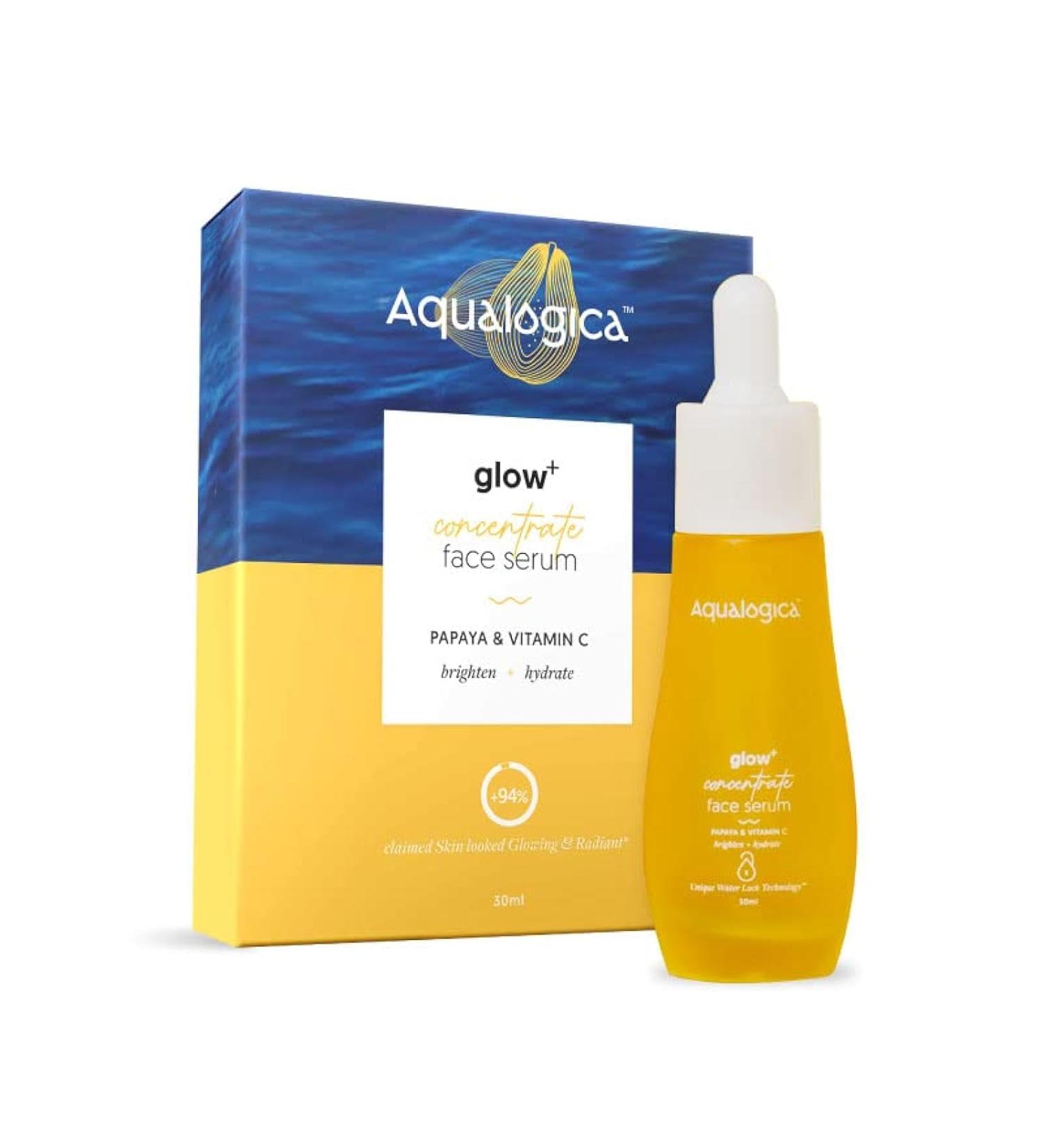 Glow+ Concentrate Face Serum | Radiance Serum with Vitamin C & Papaya | Hydrating & Fragrance-Free | All Skin Types | 1.01 Fl Oz/30ml - Buy Online on SooperMarket.com