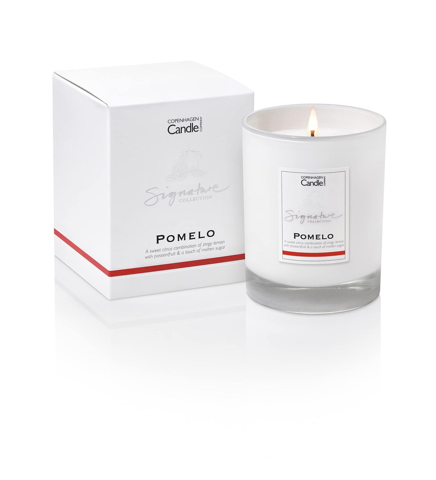 Luxury Scented Candle Gift for Women | Natural Wax Blend | 45 Hours Burn Time | Hotel Collection - Pomelo (7oz) by The Copenhagen Company - Buy Online on SooperMarket.com