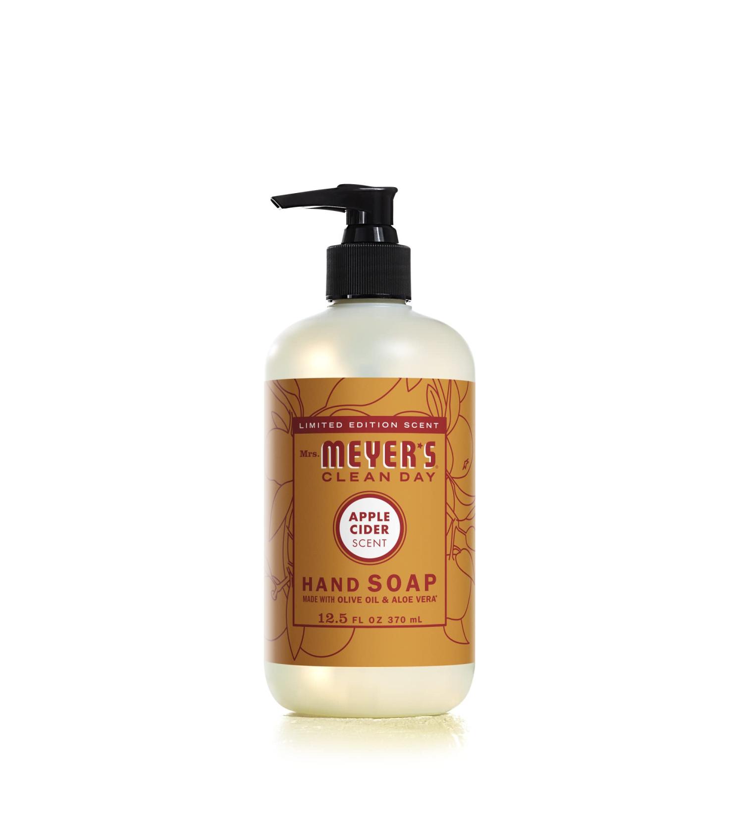 Mrs. Meyer's Apple Cider Hand Soap 12.5 fl. oz - Essential Oils, Biodegradable Formula, Limited Edition - Buy Online on SooperMarket.com