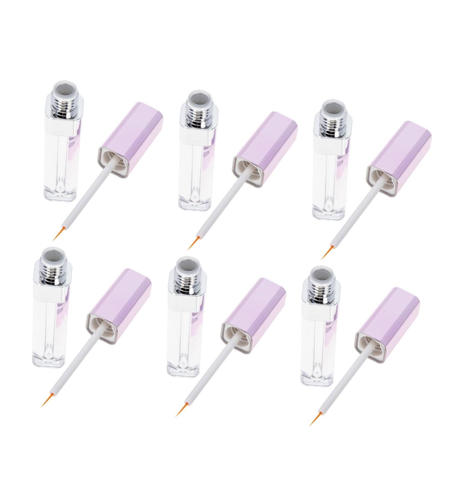 CANIGHT 6pcs Empty Eyelashes Mini Containers Lash Containers Eyeliner Tube with Applicator Makeup Purple Abs - Buy Online on SooperMarket.com