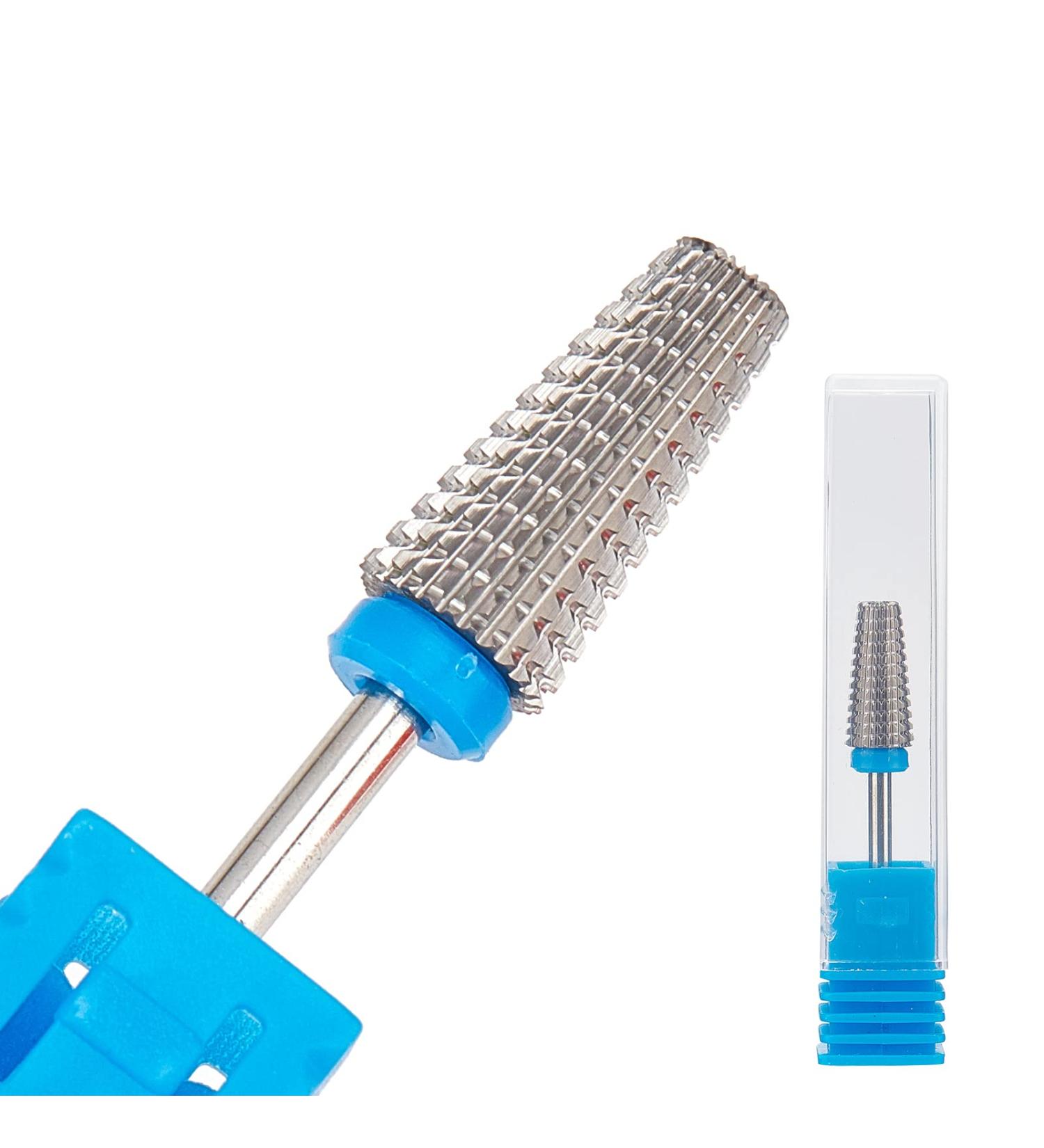 NICENEEDED Tungsten Nail Carbide 5 in 1 Bit Two Way Rotate use for Both Left and Right Handed 3/32 Inch Professional Nail Drill Bits for Fast Remove Acrylic or Hard Gel(Silver Medium) Style 2 - Buy Online on SooperMarket.com