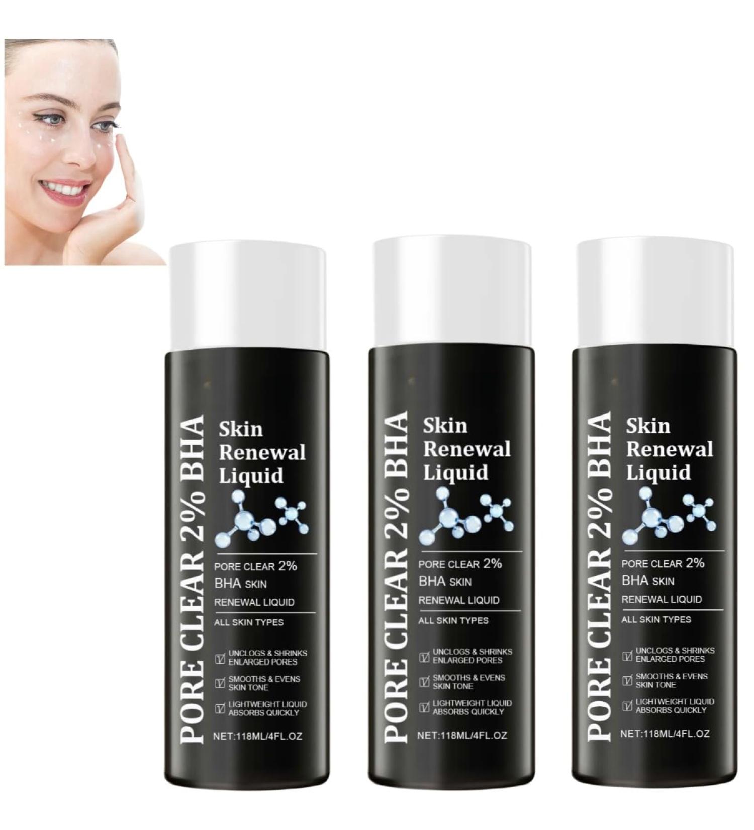Poreclear 2% BHA Skin Fluid Facial Skin Refining Serum Skin Liquid Facial Exfoliator Facial Exfoliating Serum 3pcs - Buy Online on SooperMarket.com