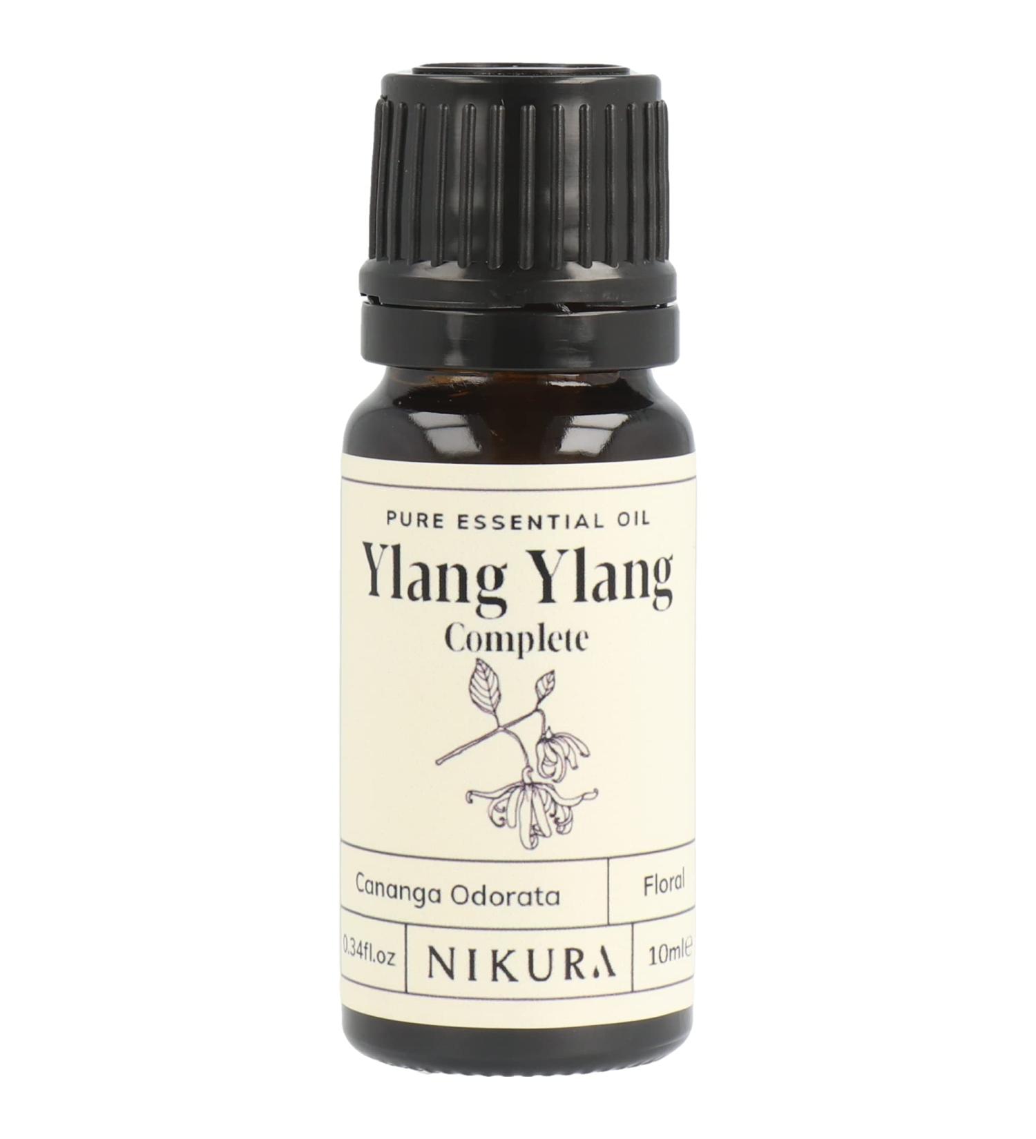 Nikura Ylang Ylang (Complete) 10ml Essential Oil - Vegan 100% Pure | Aromatherapy Diffuser, Hair & Bath Use - Buy Online on SooperMarket.com