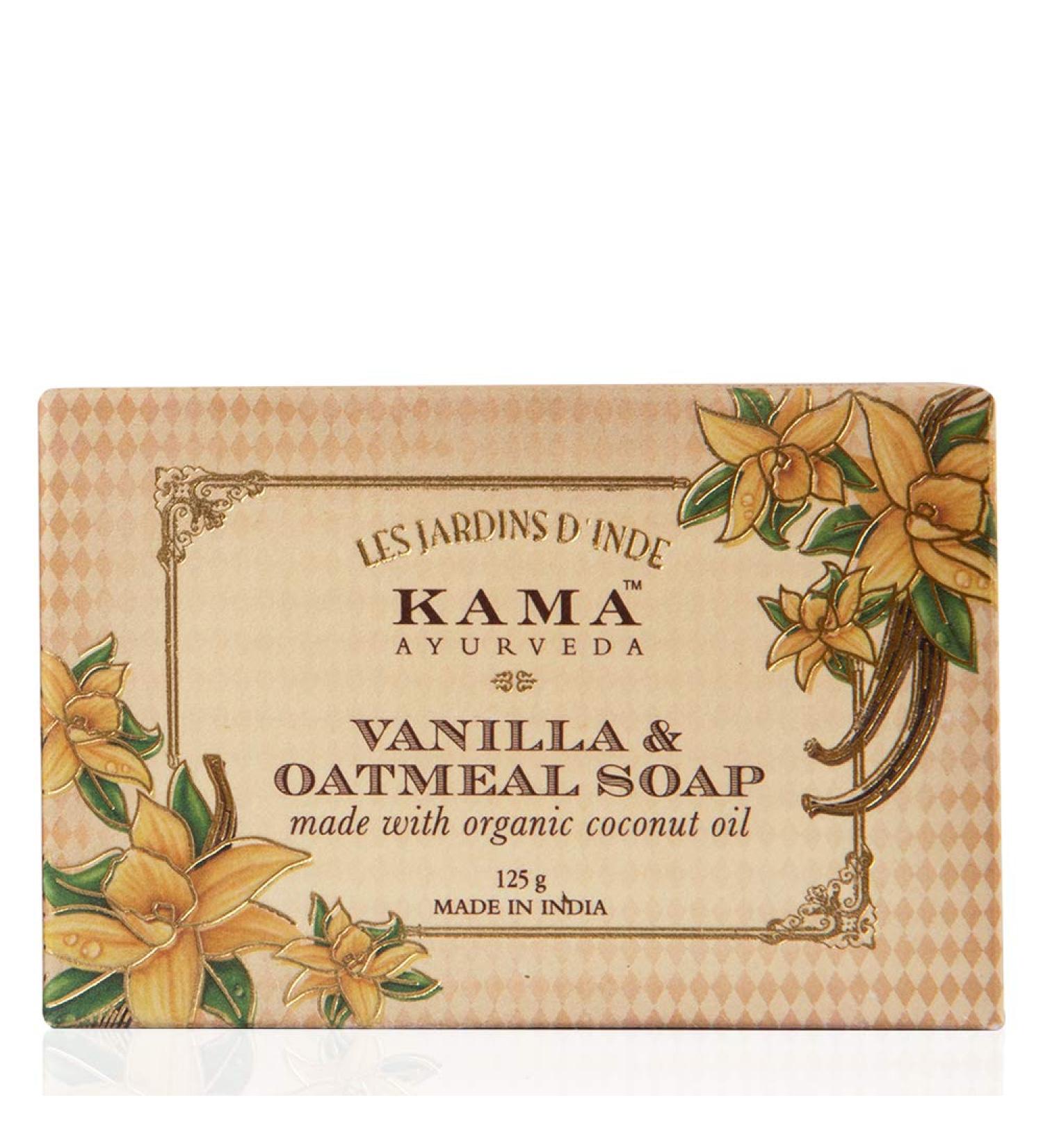 Kama Ayurveda Vanila and Oatmeal Soap with Organic Coconut Rice Bran and Castor Oils 125g - Buy Online on SooperMarket.com