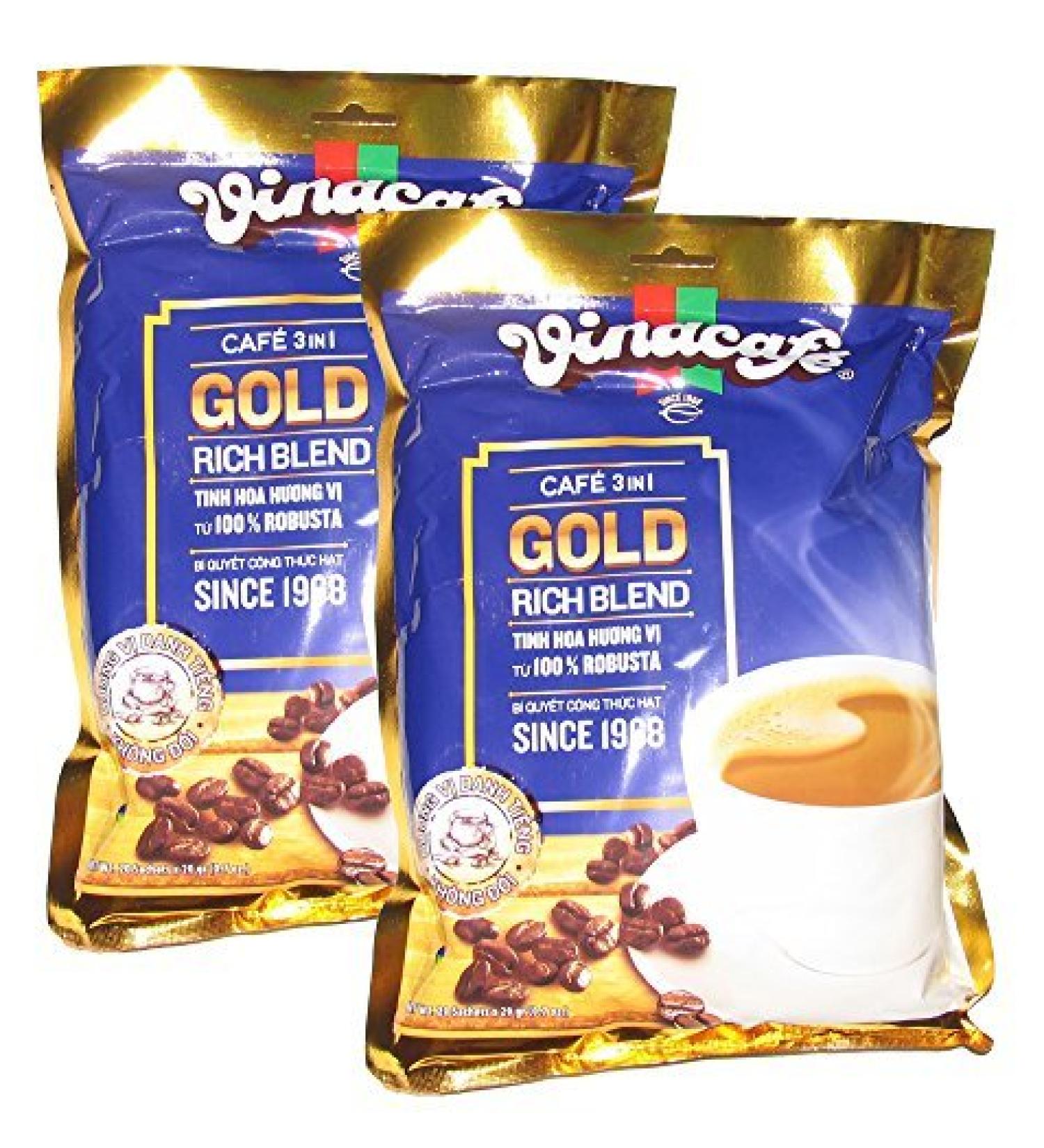 Vinacafe 3 in 1 Instant Coffee Mix Rich Blend 2-Pack (40 sachets Total) by Vinacafe