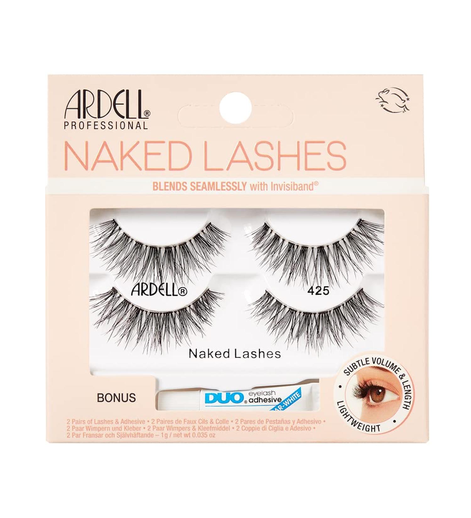 Shop Ardell Naked Lashes 425 - 2 Pairs with DUO Adhesive | Subtle Volume & Length | International Shipping - Buy Online on SooperMarket.com