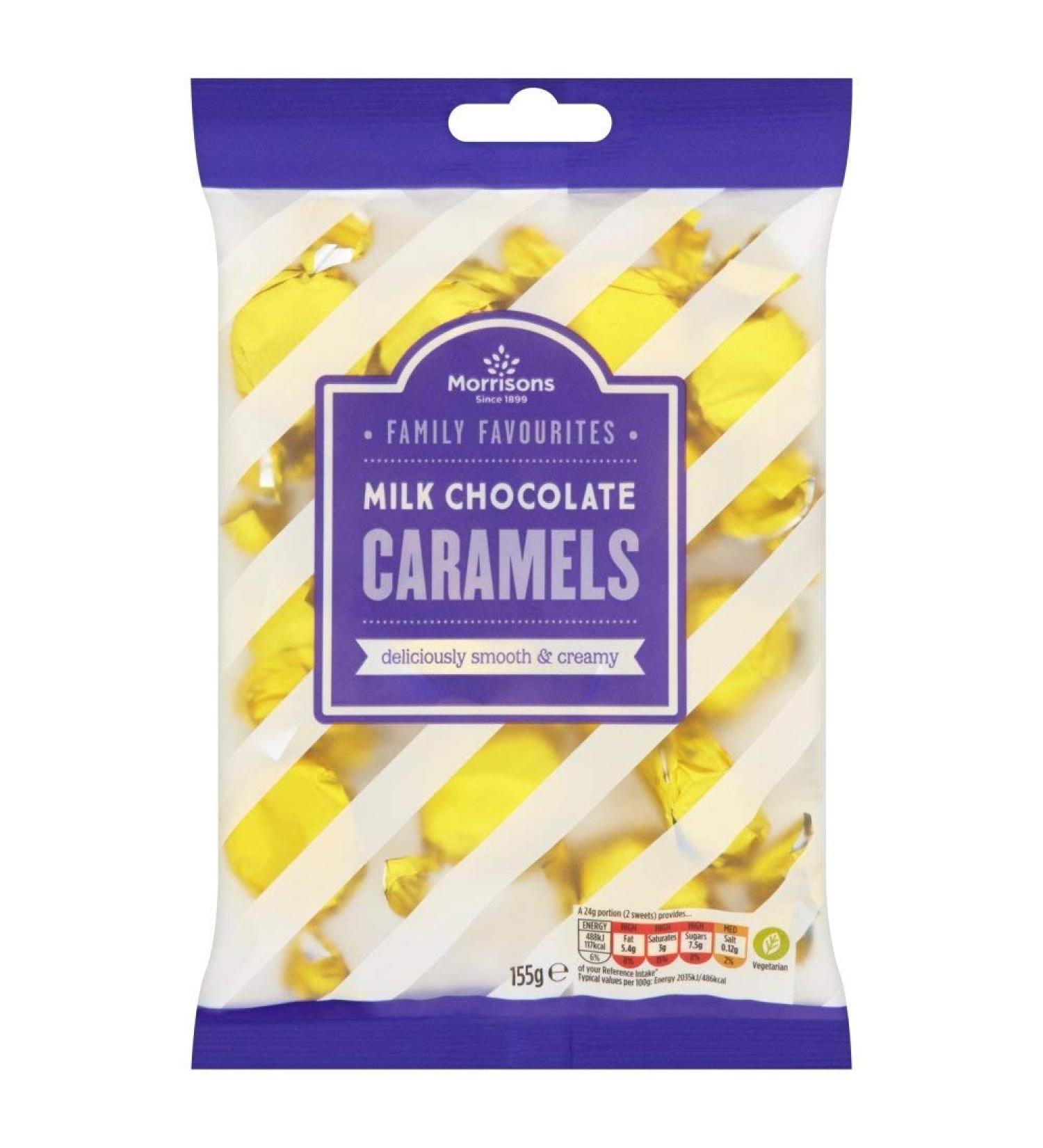 Morrisons Milk Chocolate Caramels 155g - Buy Online on SooperMarket.com