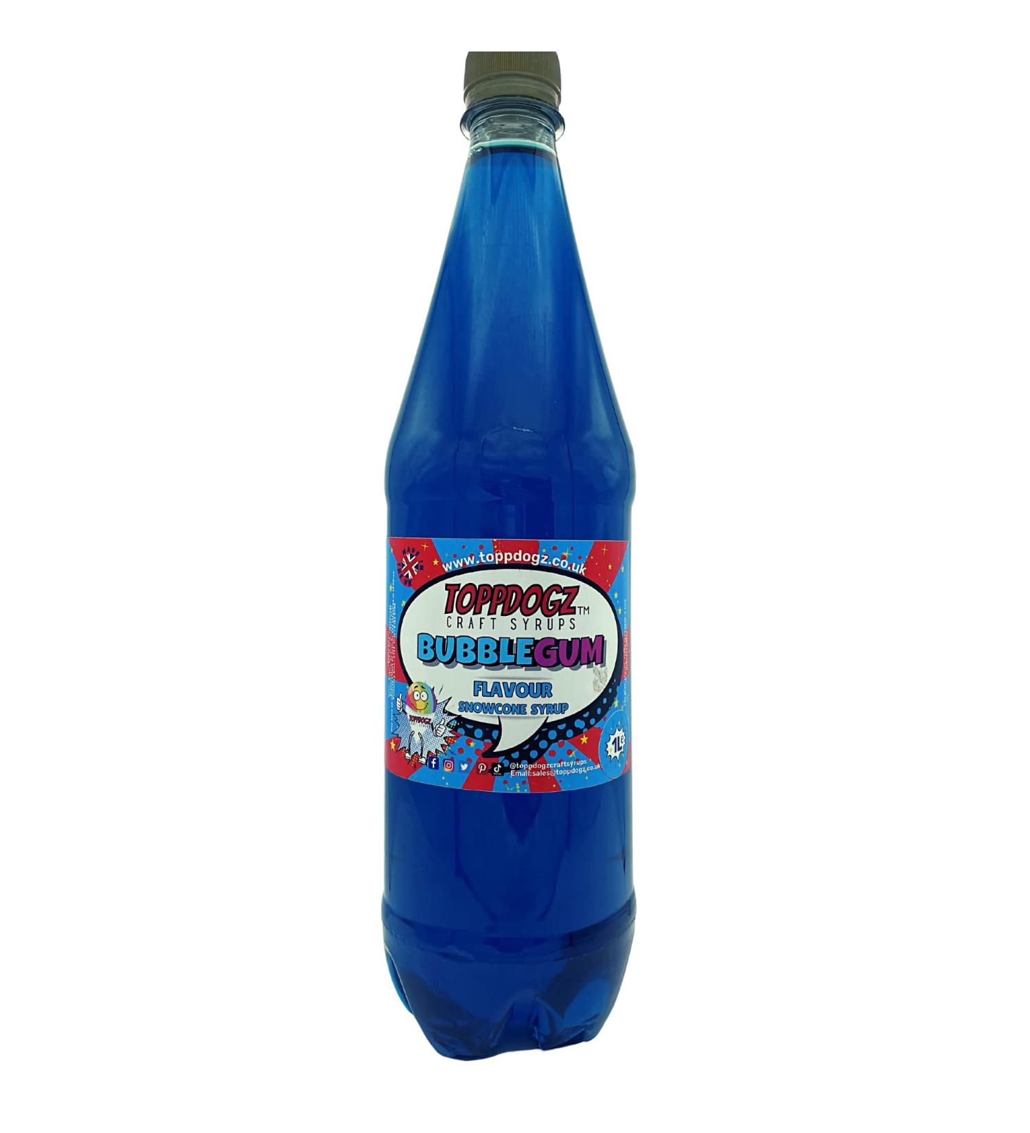 ToppDogz 1L Blue Bubblegum Slush Snow Cone Syrup - Premium Slushie Flavor - Buy Online on SooperMarket.com