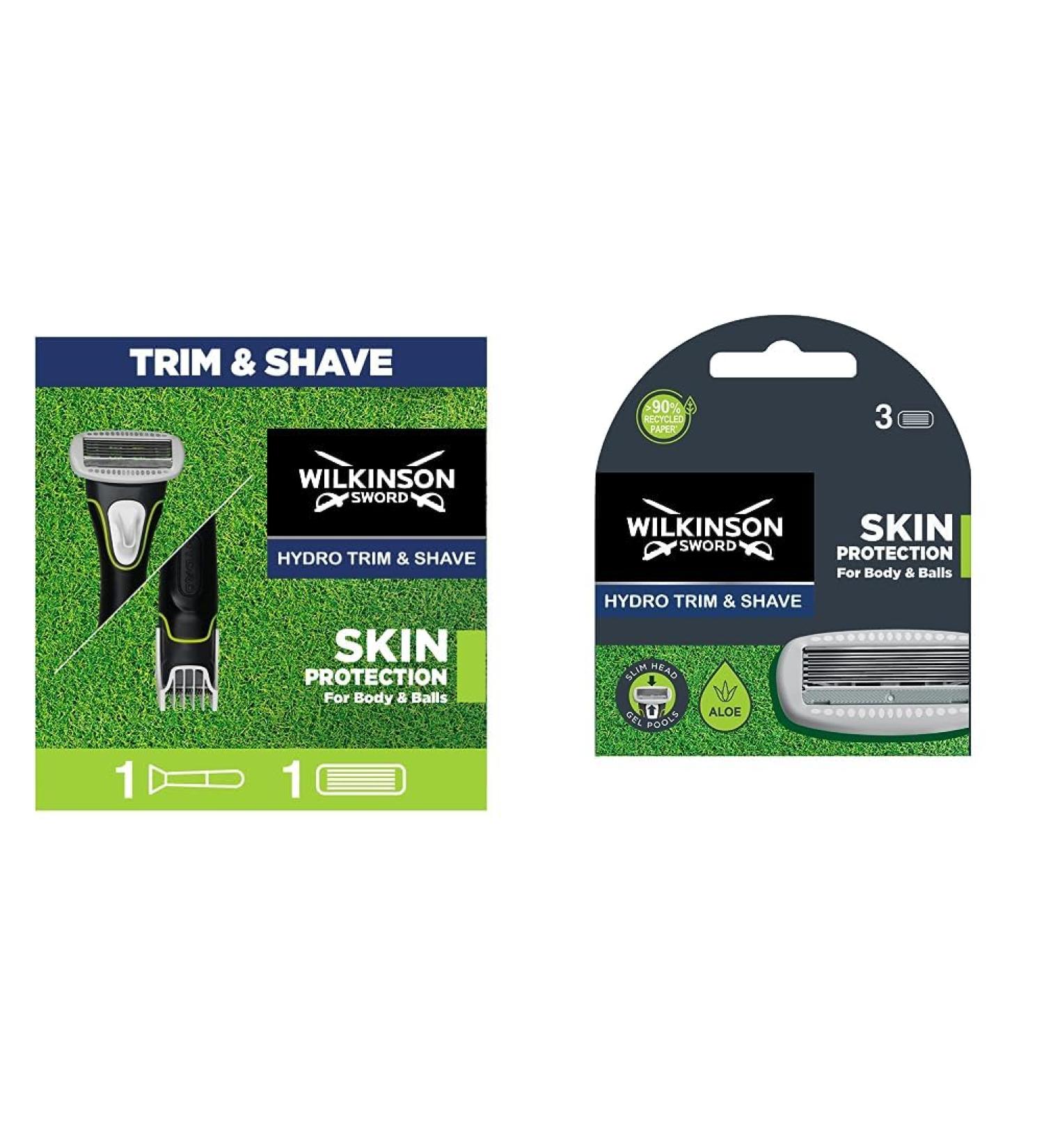 Wilkinson Hydro Trim & Shave Razor for Men - Ultimate Skin Protection & Trimmer | 3 Series - Buy Online on SooperMarket.com
