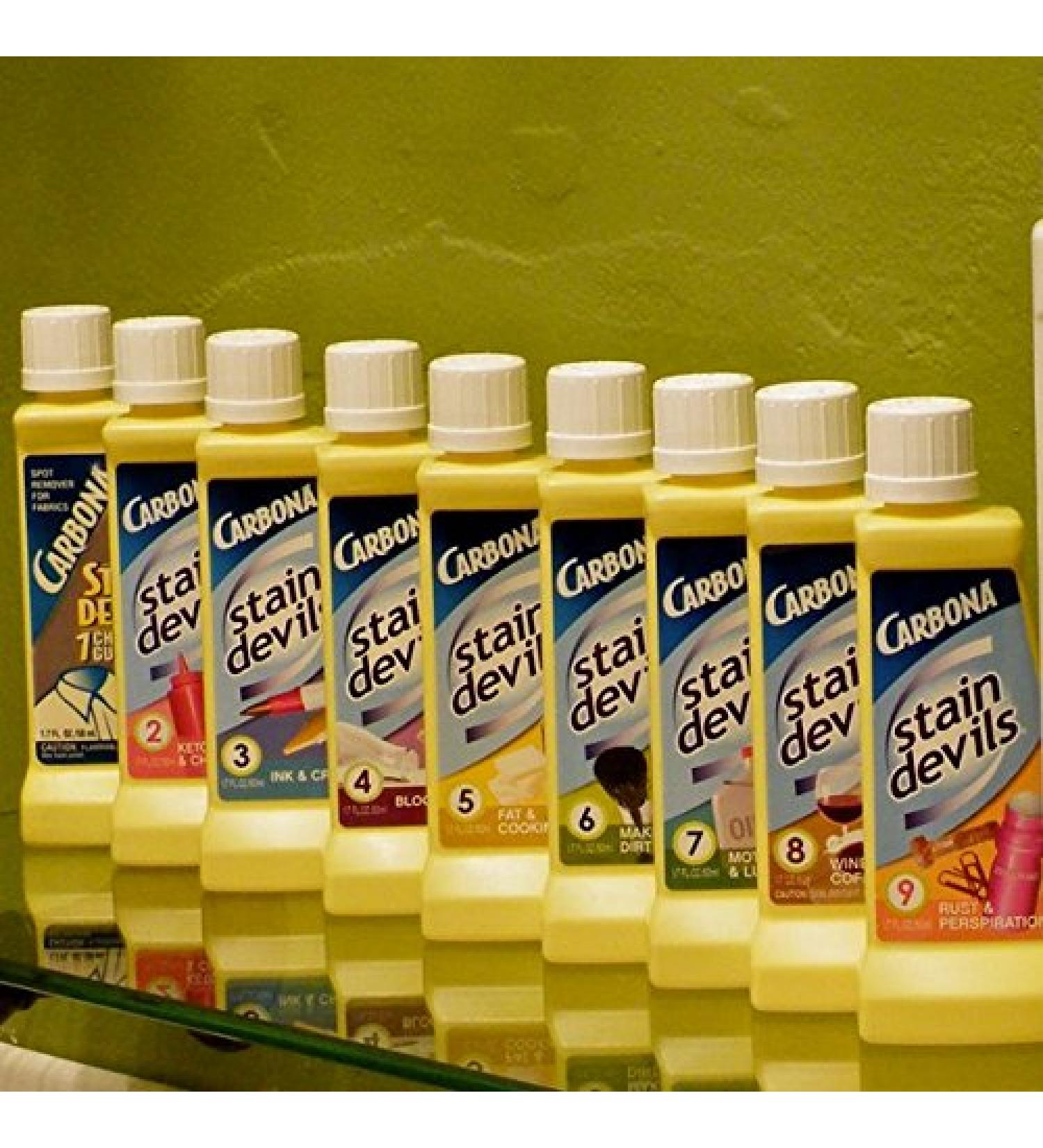 CARBONA Liquid Stain Devils Complete Set - Ultimate Stain Remover for All Fabrics | International Shipping Available - Buy Online on SooperMarket.com