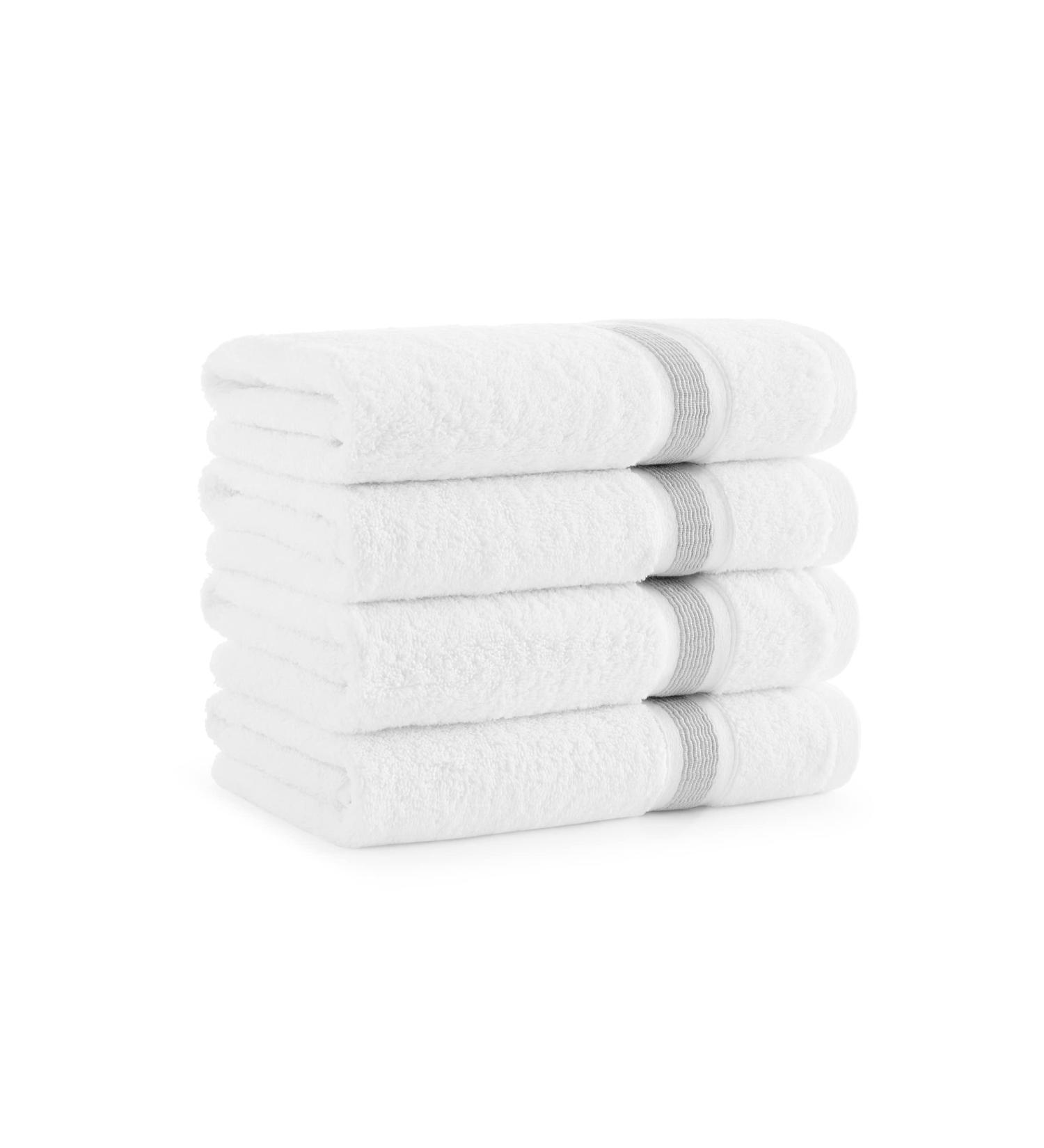 Aston & Arden Aegean Striped Turkish Hand Towels - Set of 4, 600 GSM, Eco-Friendly Cotton Blend, Weathered Grey - Buy Online on SooperMarket.com