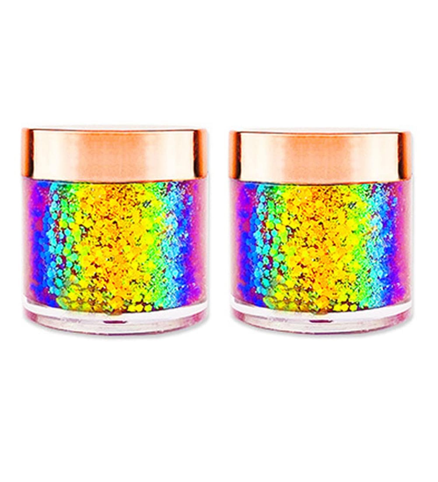 GL-Turelifes Chameleon Body Glitter Gel Set - Sparkling Chunky Glitter for Eyes, Face, Lips & Body - Festival Cosmetic Glitter - Long Lasting - 2 Pack - Buy Online on SooperMarket.com