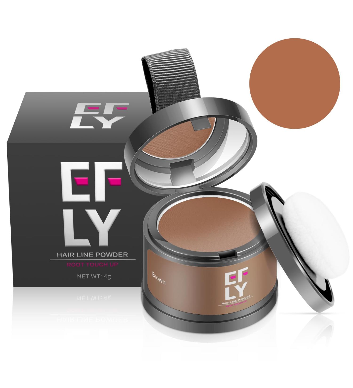 EFLY Root Touch Up Gray Hair Shadow Powder - Medium Brown for Thinning Hair Eyebrows & Beard - Instant Temporary Hair Color 0.14 oz Synthetic Material Free - Buy Online on SooperMarket.com