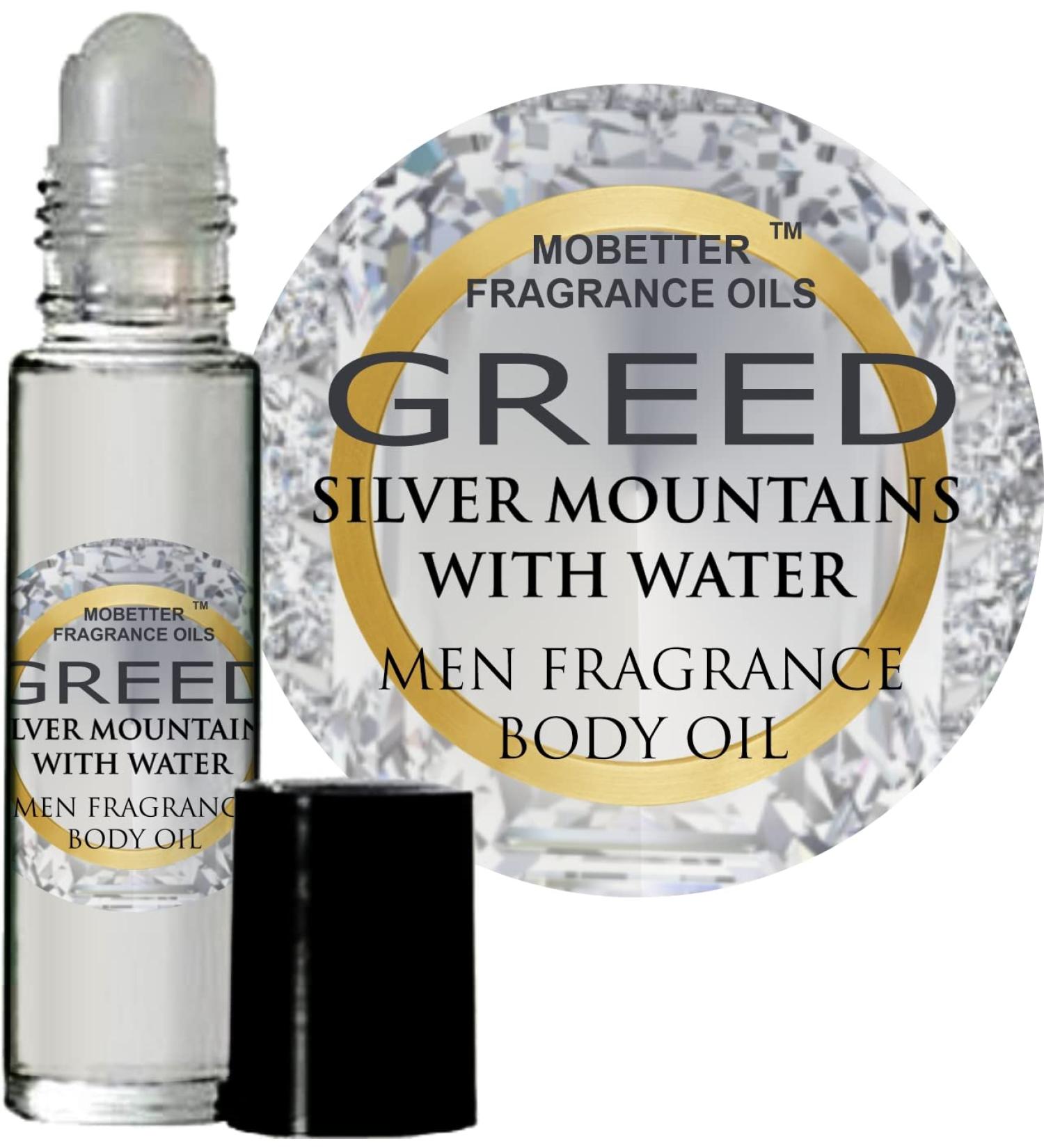 MOBETTER FRAGRANCE OILS' Our Impression of Creed Silver Mountain Water for Men Body Oil 1/3 oz roll on Glass Bottle 0.33 Fl Oz (Pack of 1) silver mountain water