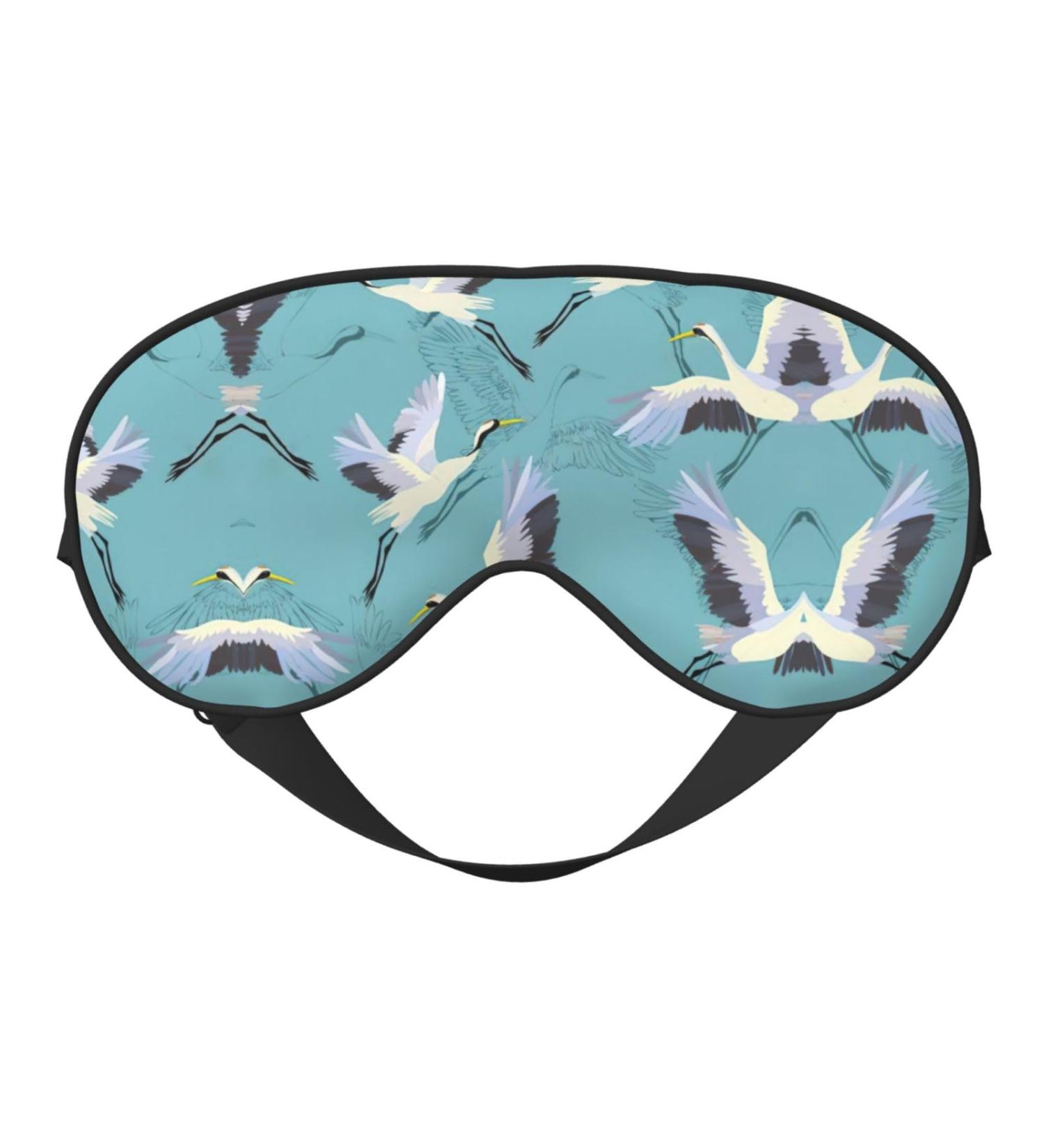 Flying Cranes Soft Sleep Eye Mask | Female Breathable Eye Patch for Travel & Relaxation - Shop Now - Buy Online on SooperMarket.com