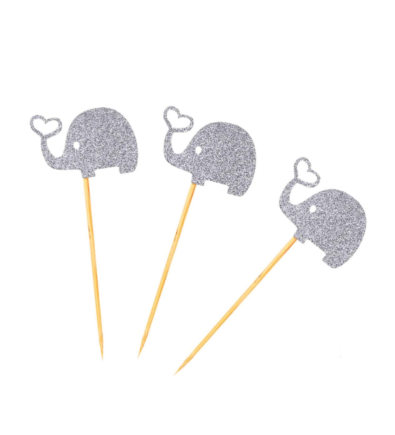 Warmhm 3pcs Cocktail Picks Elephant Cupcake Picks Topper Heart Glitter Picks Food Elephant Cupcake Toppers Gold Glitter Toppers Paper Cups Stick Fruit Topper Heart Wedding Earth Tones Rod - Buy Online on SooperMarket.com
