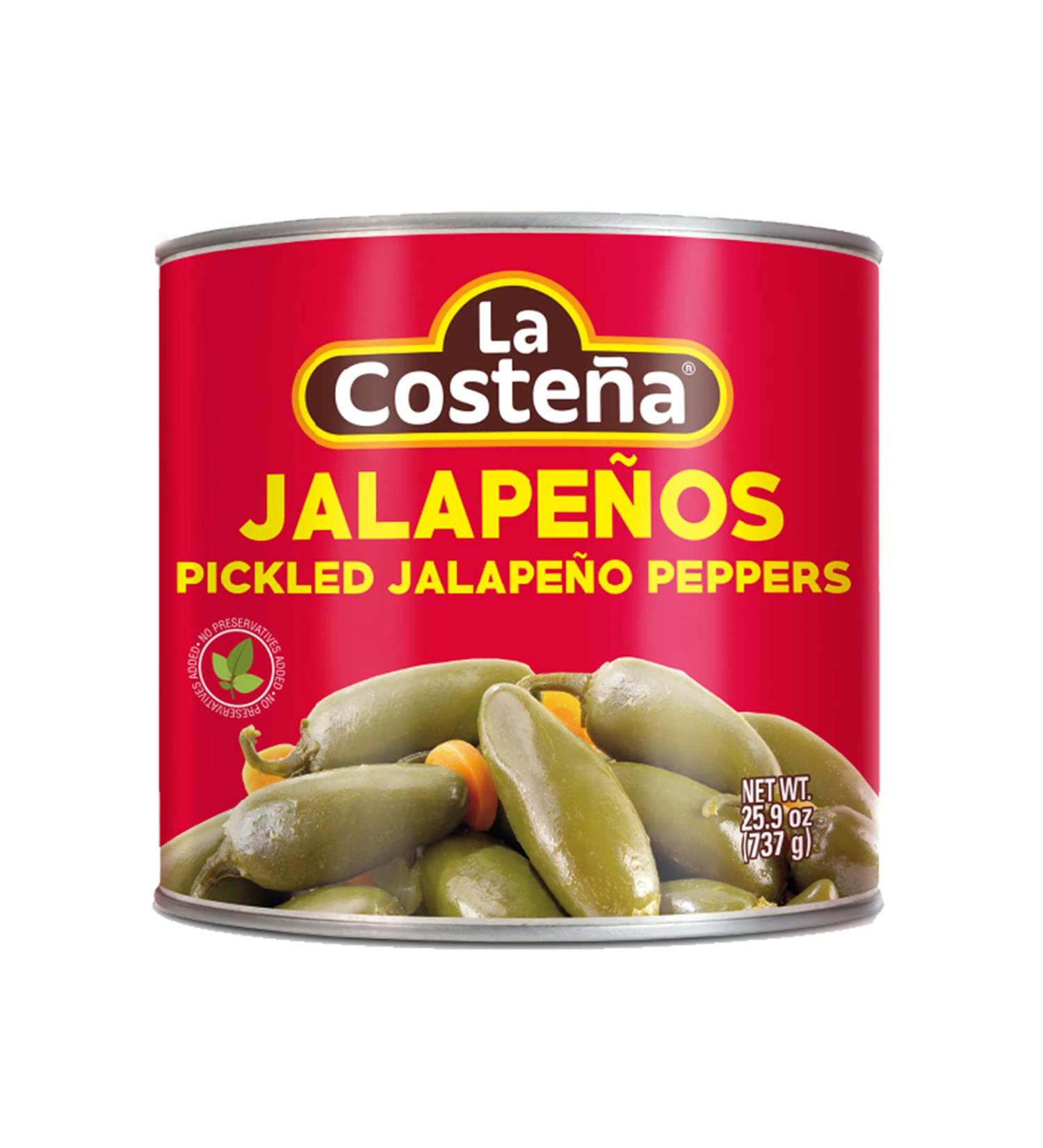 La Costea Whole Pickled Jalapeo Peppers 26 oz | Pack of 4 - Buy Online on SooperMarket.com