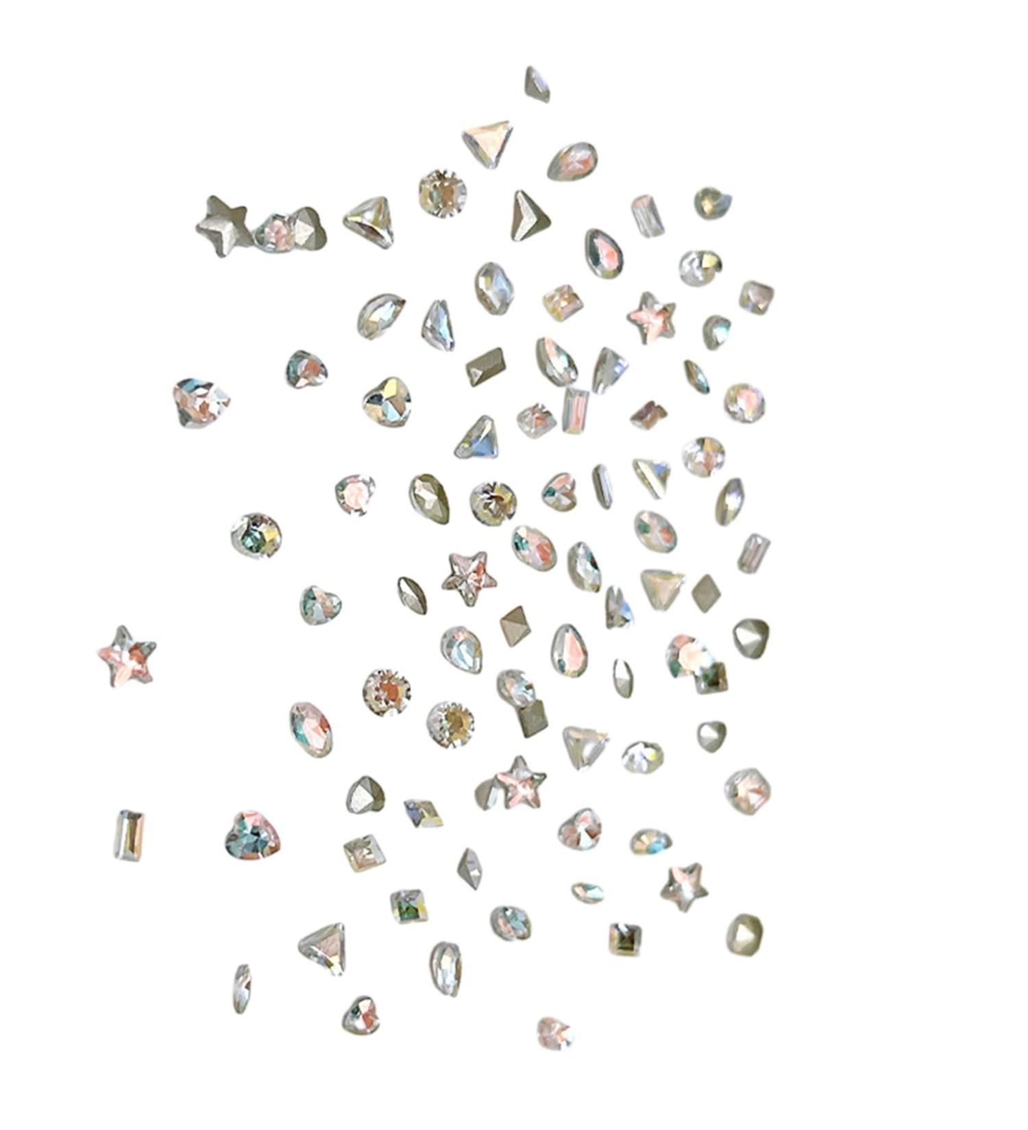 Multi-Shape Nail Rhinestones Decoration Art Accessories Jewelry Diamond 3D Tips Glass Crystal Pendant Ornaments Manicure Nail Art Stickers Decals Flower Supplies Kit Polish Jewels Tools Accessories - Buy Online on SooperMarket.com