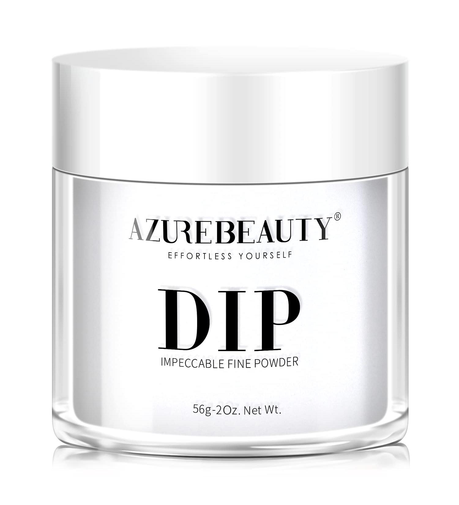 AZUREBEAUTY 2oz White Acrylic Dipping Powder - Long-Lasting, Odor-Free French Manicure Solution | DIY Nail Art Kit | No Lamp Required - Buy Online on SooperMarket.com