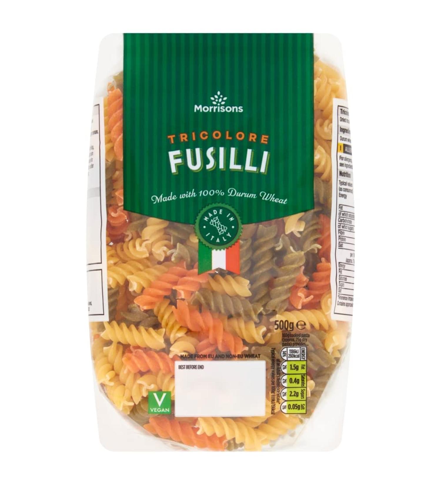 Morrisons Tricolore Fusilli 500g