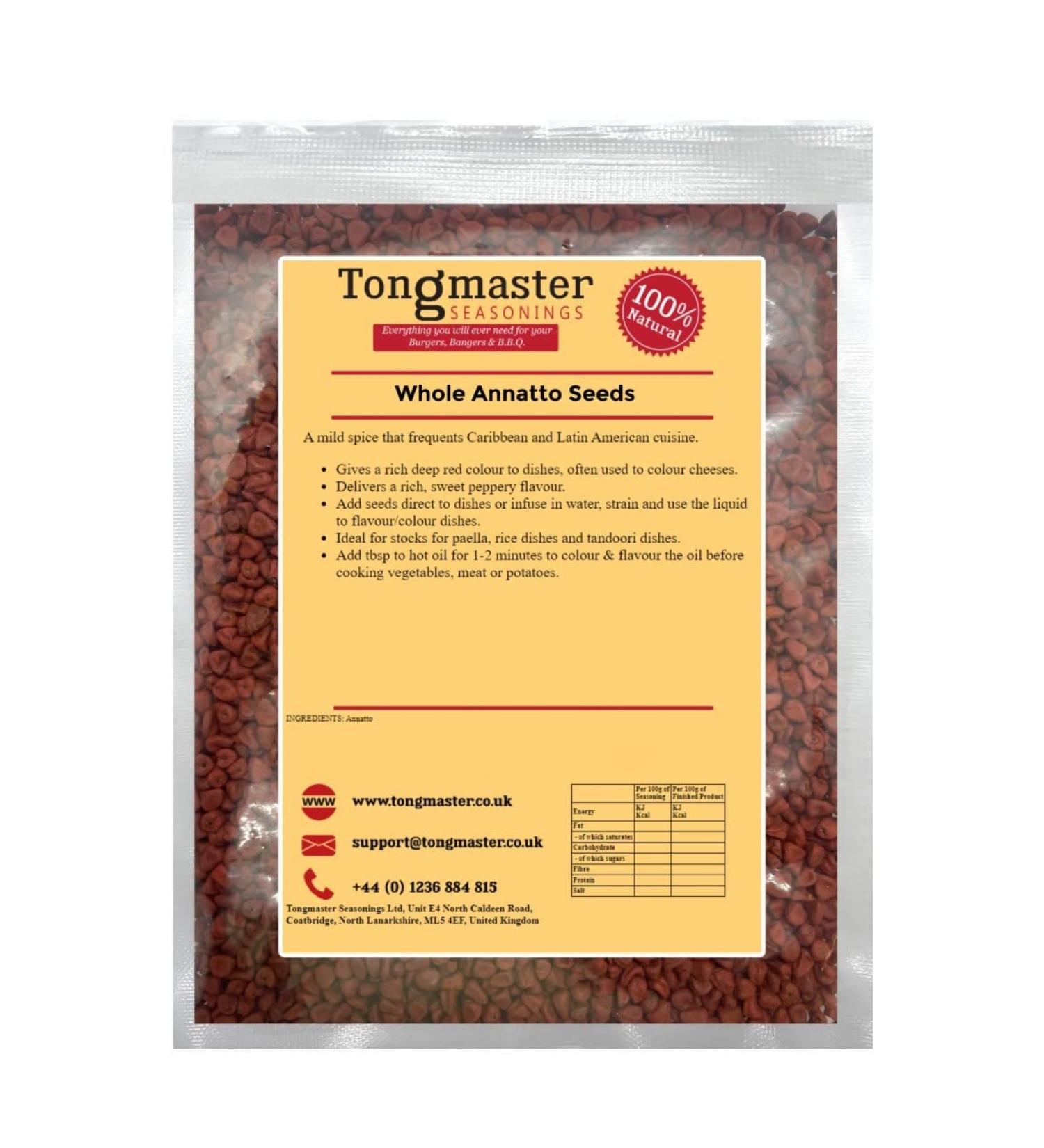 Whole Annatto Seeds (Achiote) - 500g