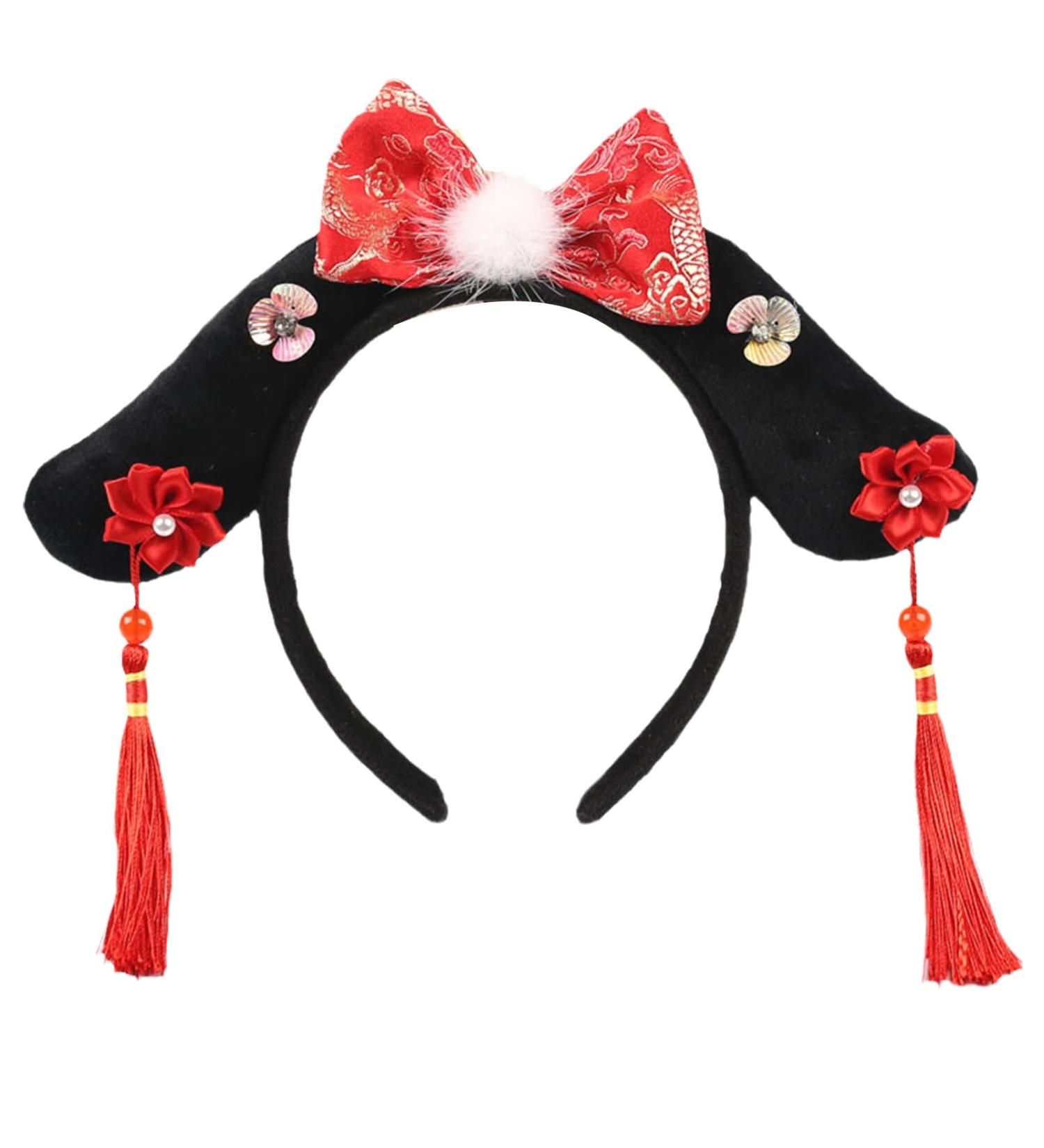 JSGHGDF Ancient Chinese HeadBand Hair Hoop Chinese Style Headband Chinese Girl for Hair Accessories Flat Red - Buy Online on SooperMarket.com
